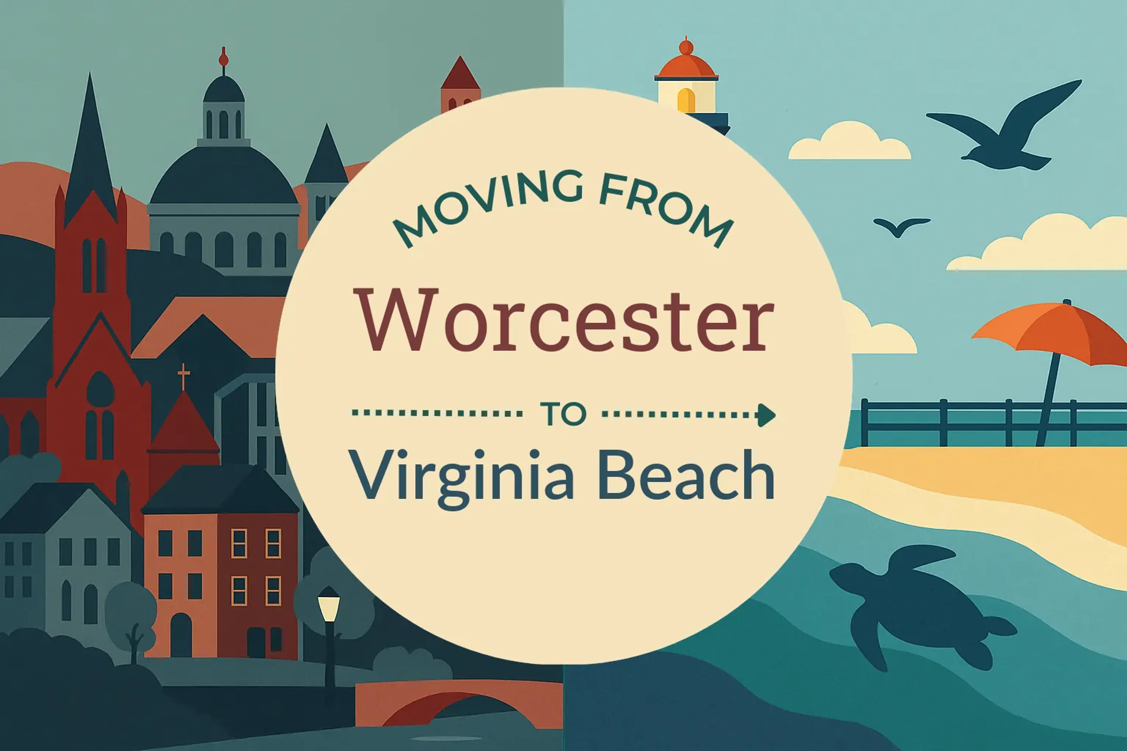 Side-by-side comparison of Worcester to Virginia Beach moving companies