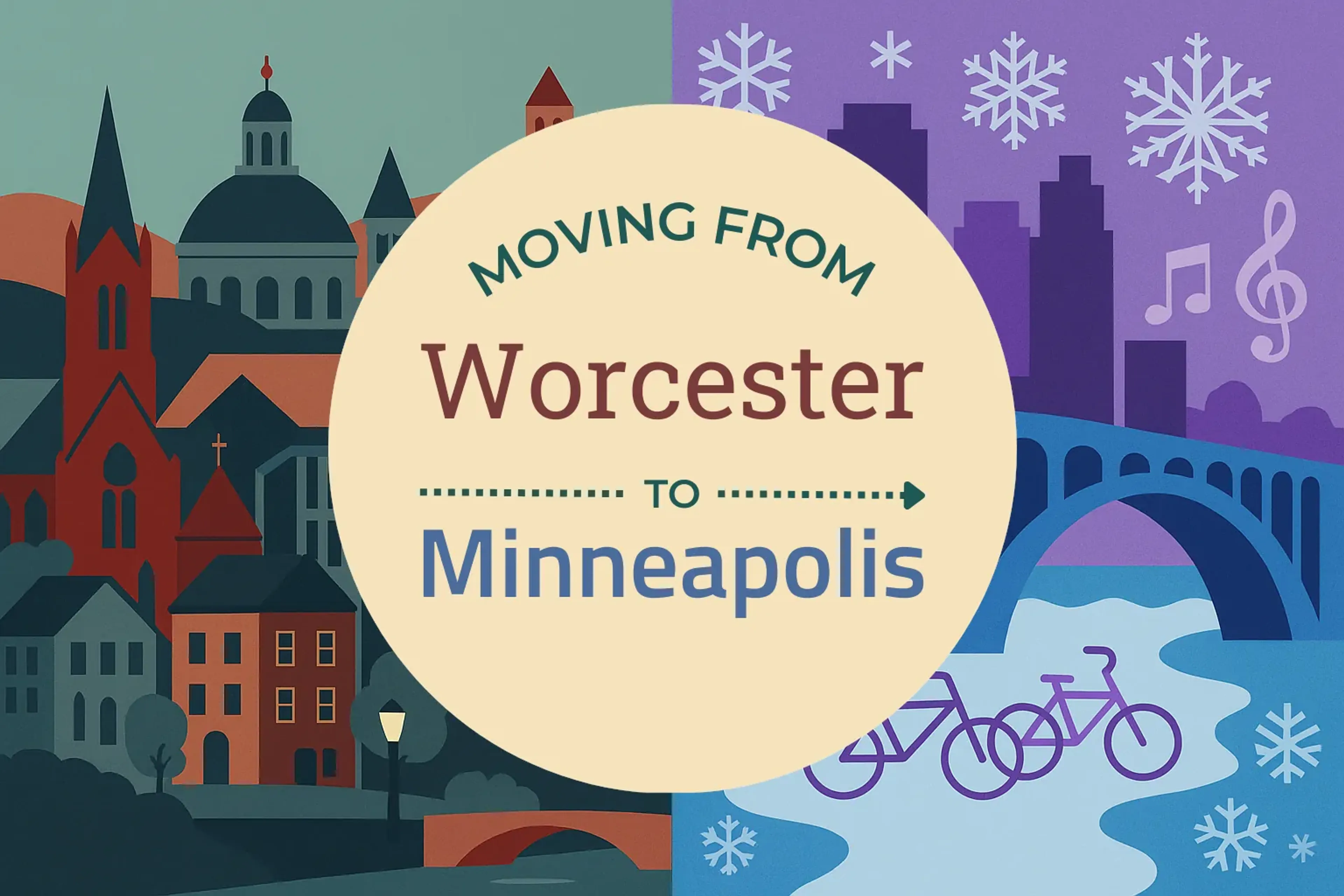 Side-by-side comparison of Worcester to Minneapolis moving companies