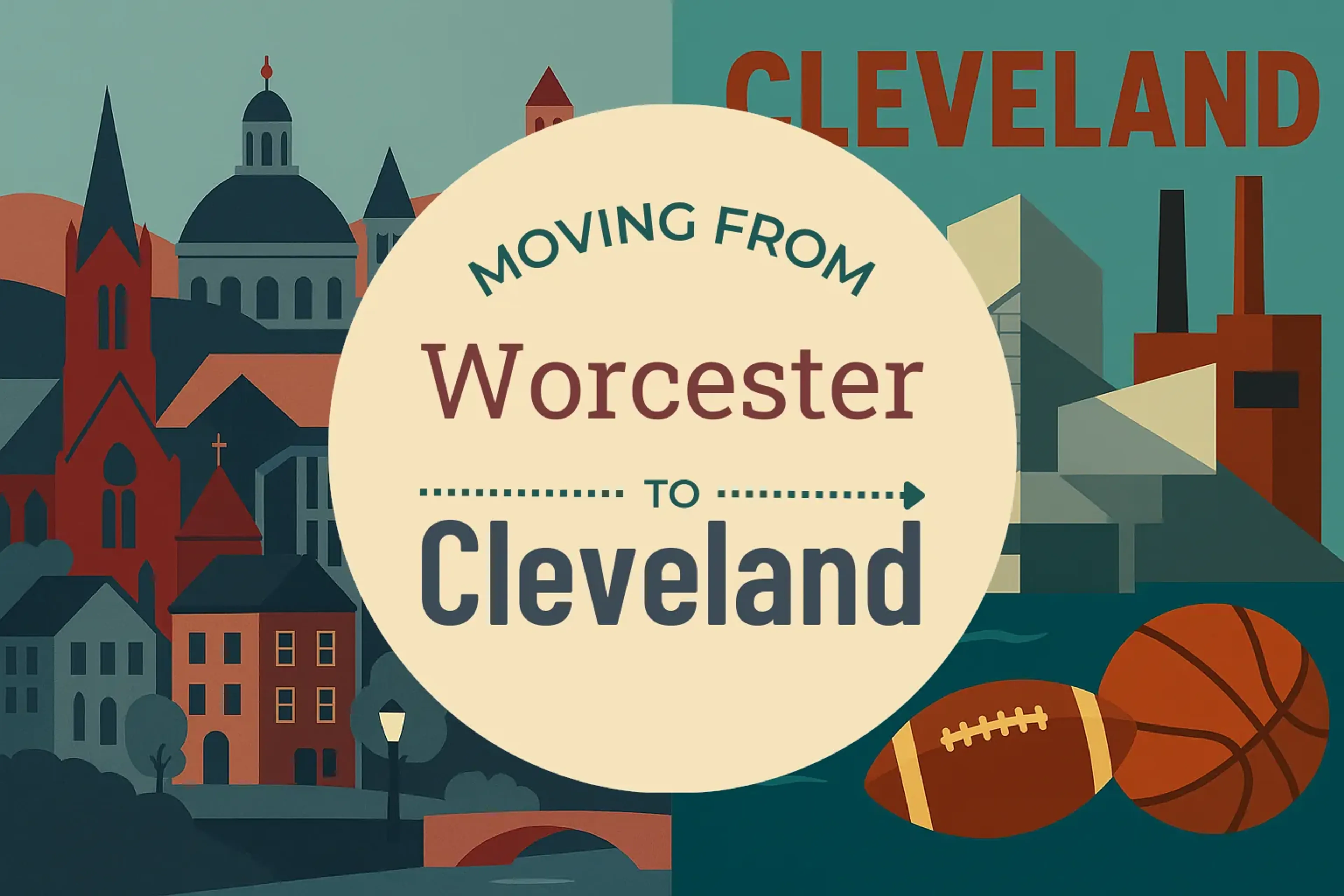 Side-by-side comparison of Worcester to Cleveland moving companies