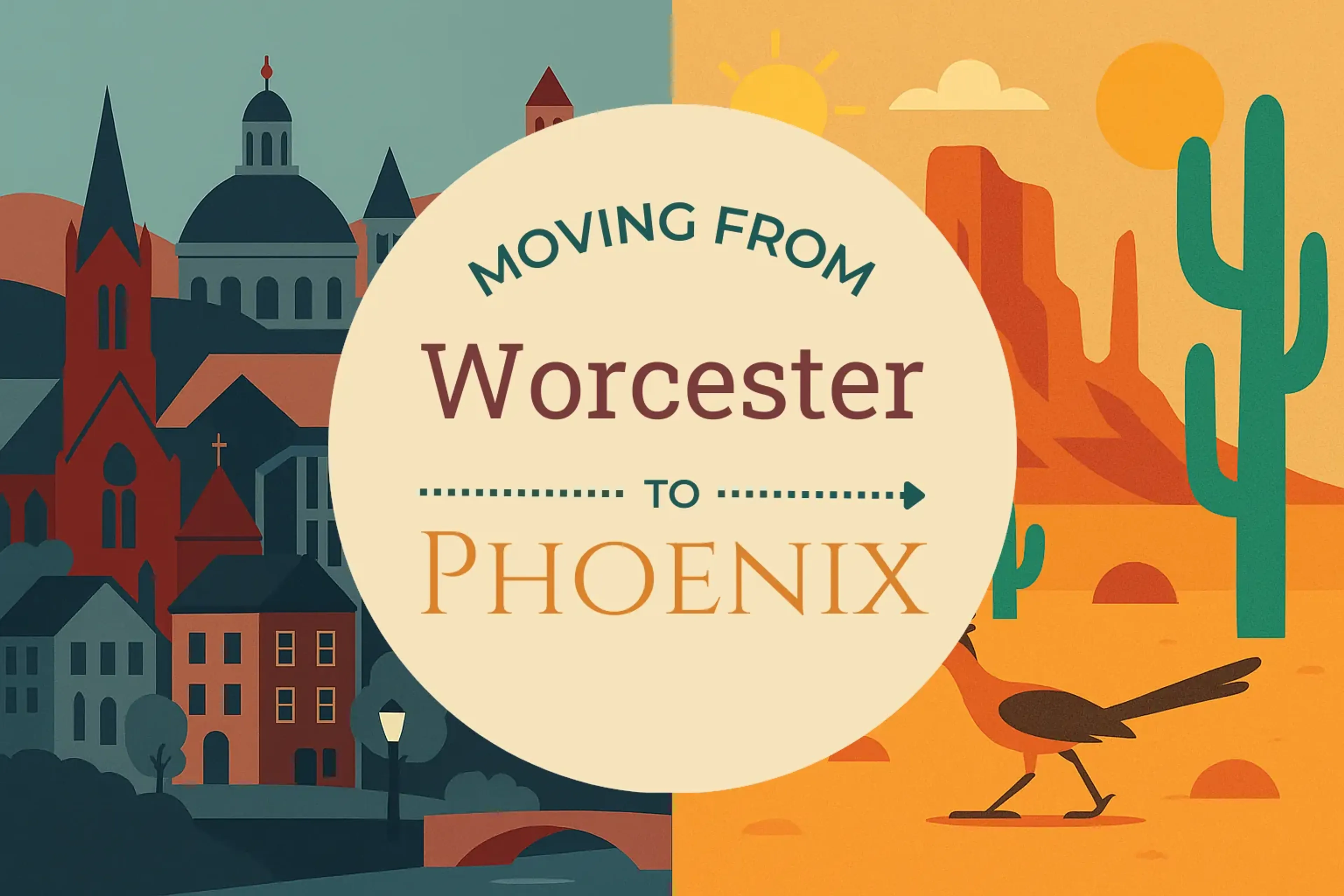 Side-by-side comparison of Worcester to Phoenix moving companies