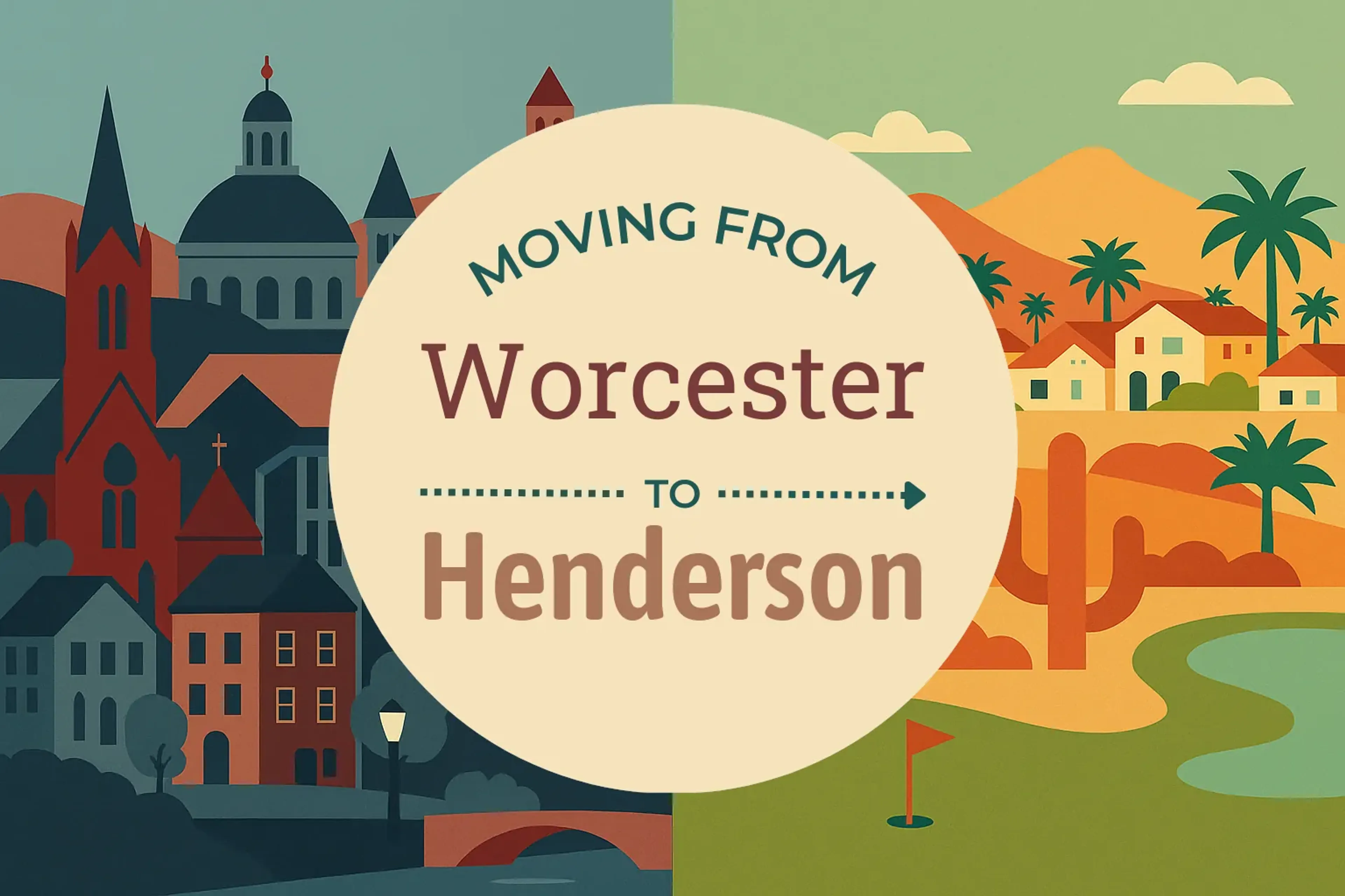 Side-by-side comparison of Worcester to Henderson moving companies
