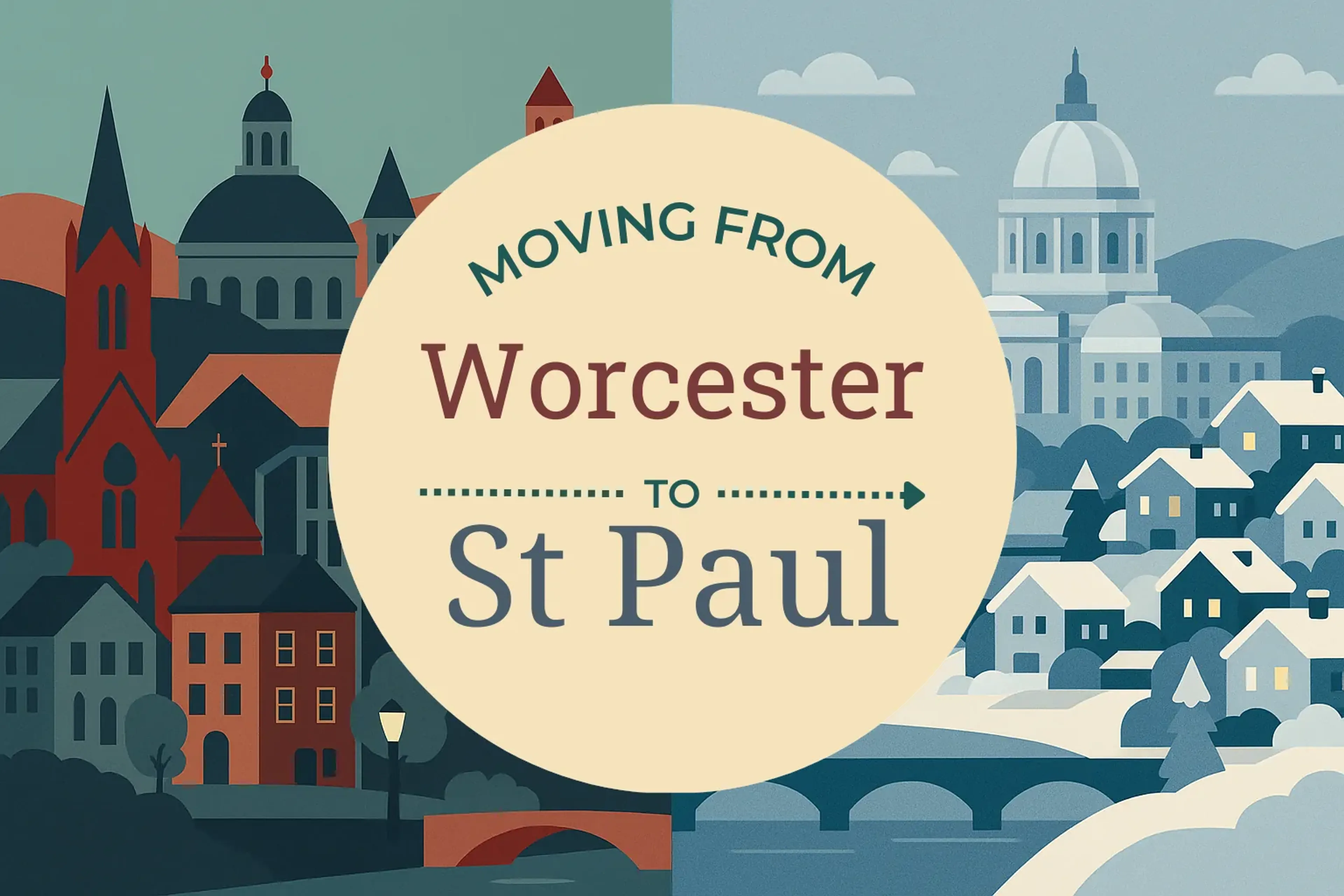 Side-by-side comparison of Worcester to St. Paul moving companies