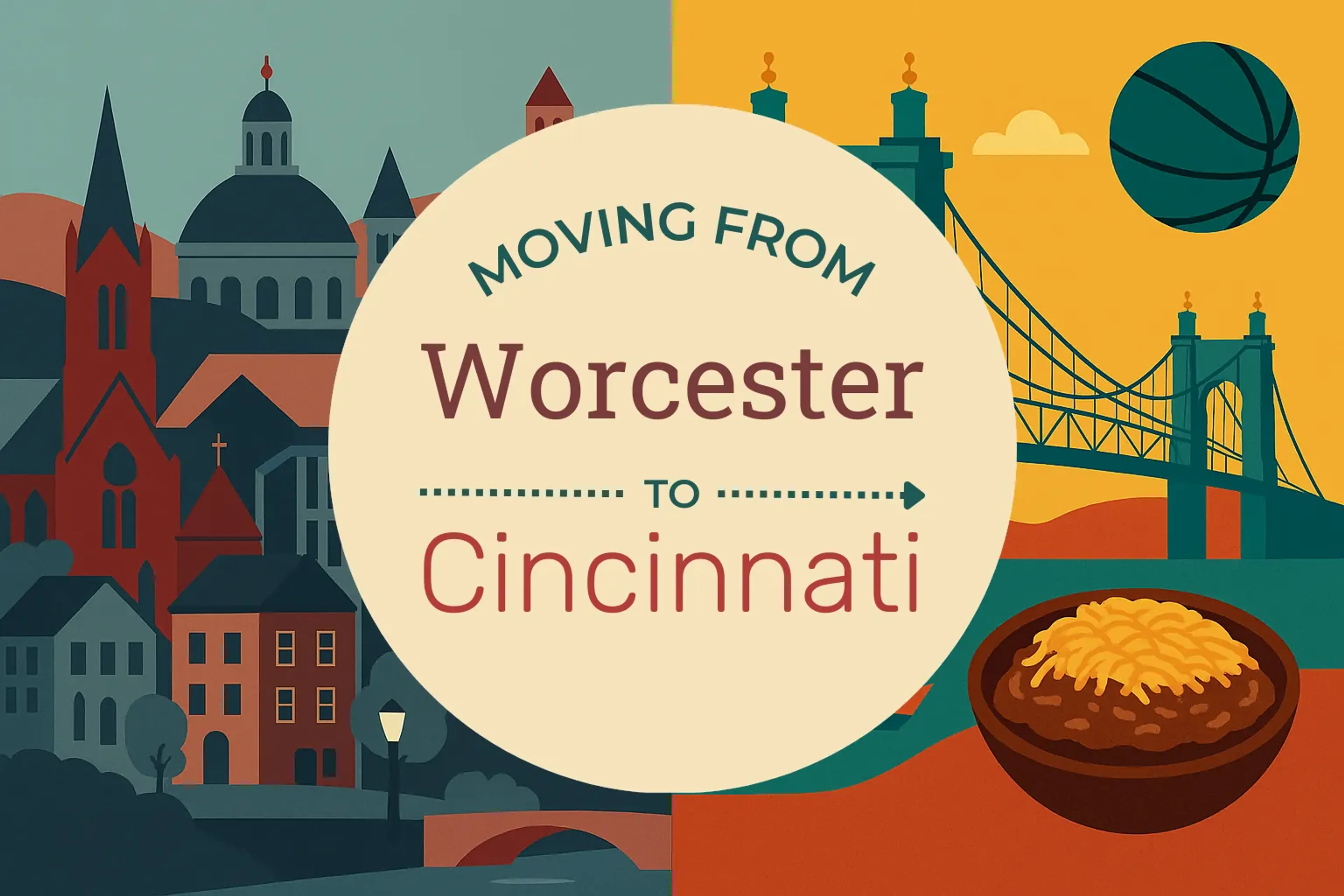Side-by-side comparison of Worcester to Cincinnati moving companies