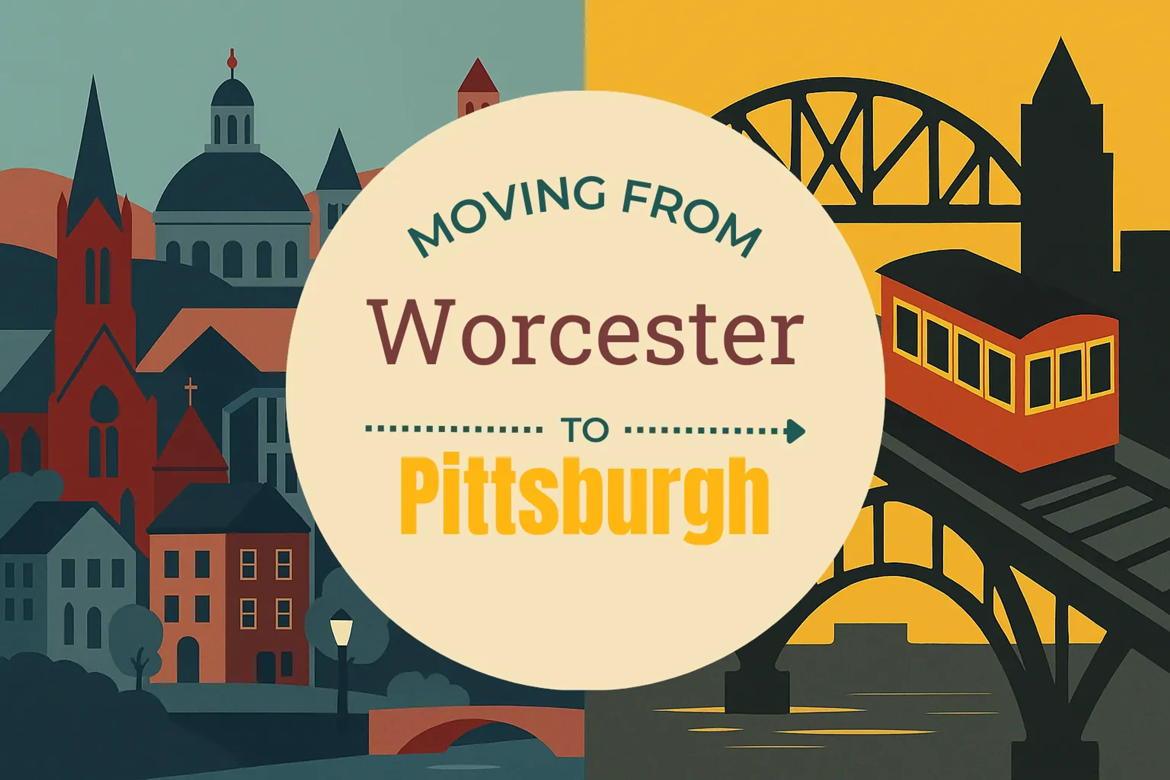Side-by-side comparison of Worcester to Pittsburgh moving companies