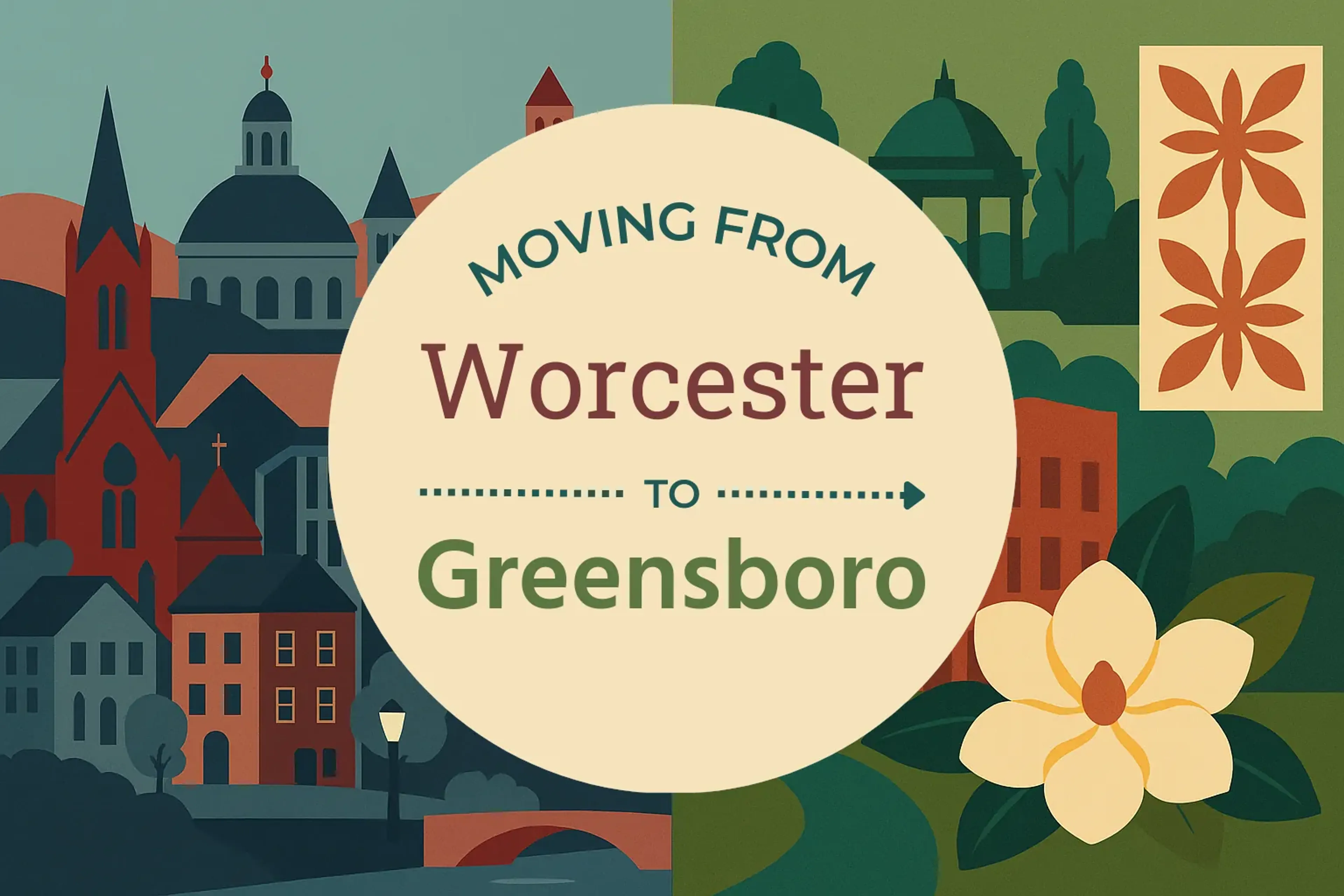 Side-by-side comparison of Worcester to Greensboro moving companies