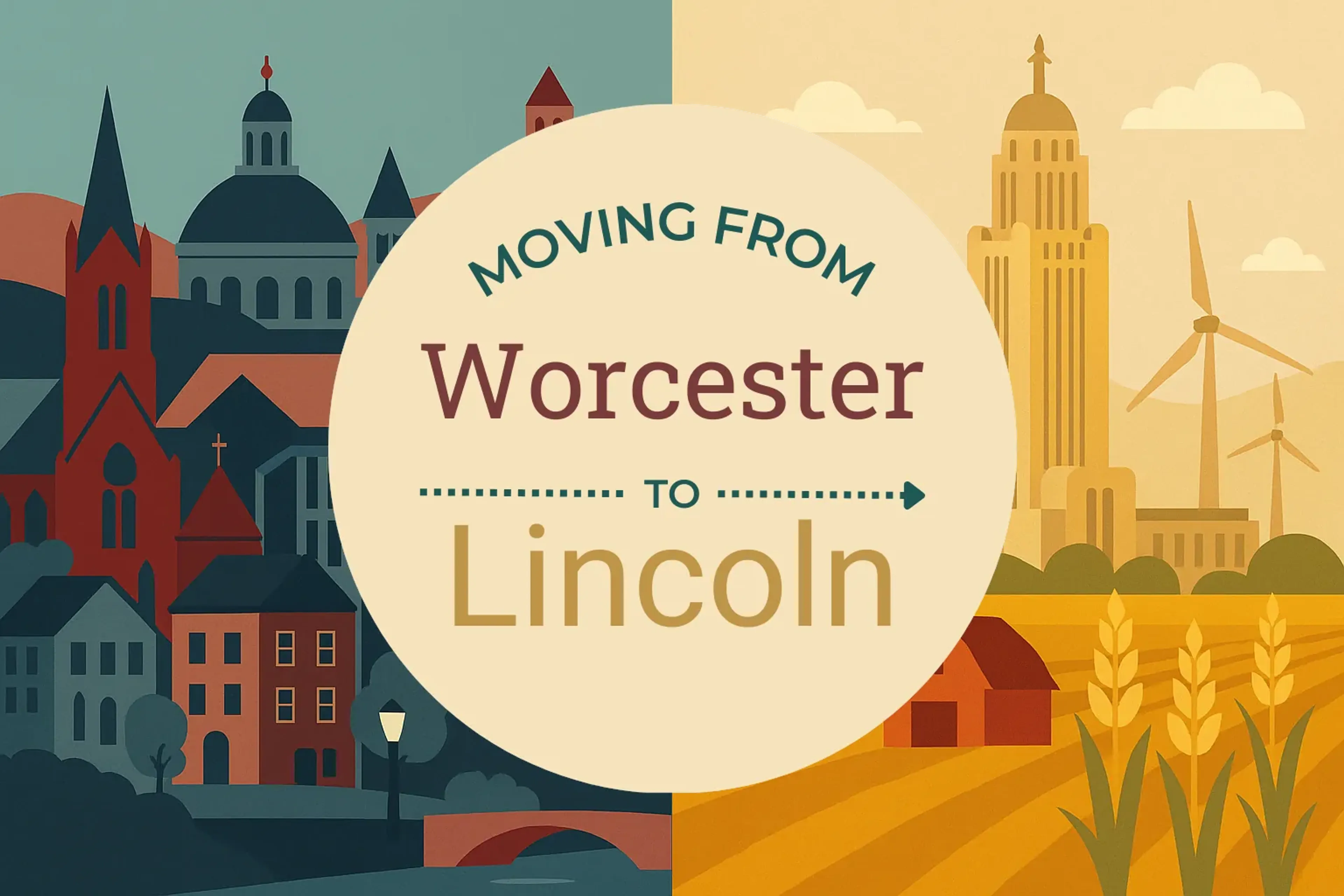 Side-by-side comparison of Worcester to Lincoln moving companies