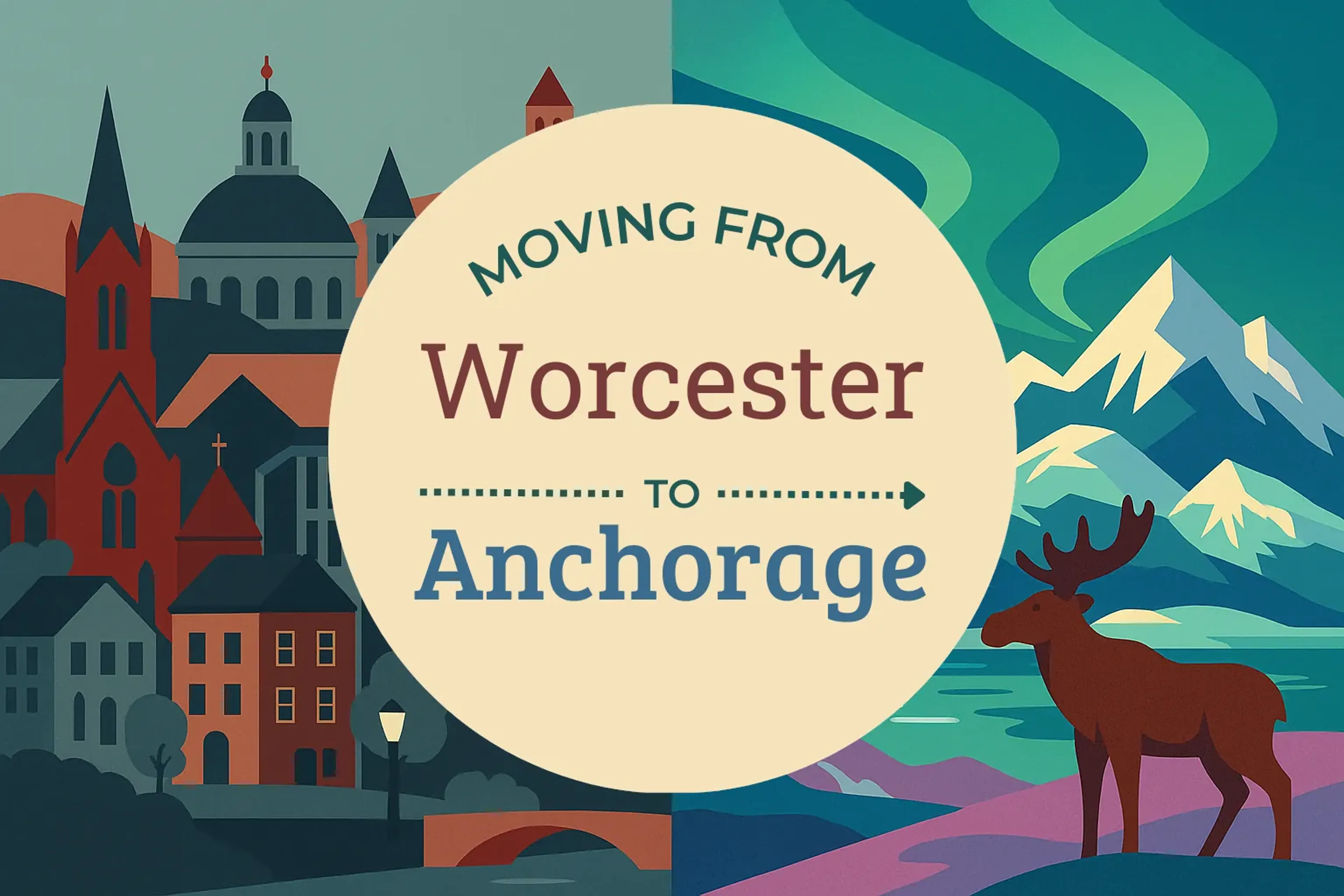 Side-by-side comparison of Worcester to Anchorage moving companies