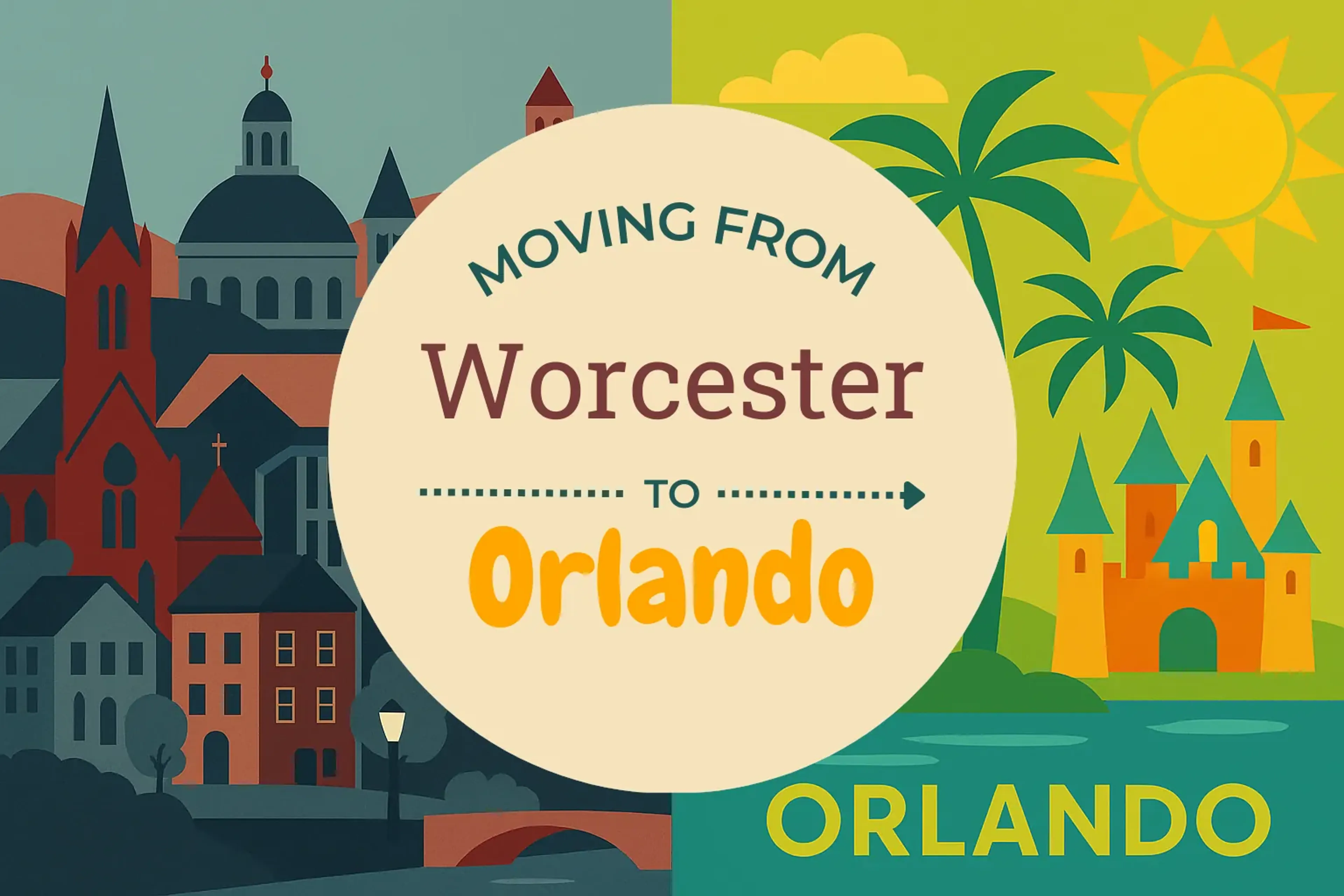 Side-by-side comparison of Worcester to Orlando moving companies