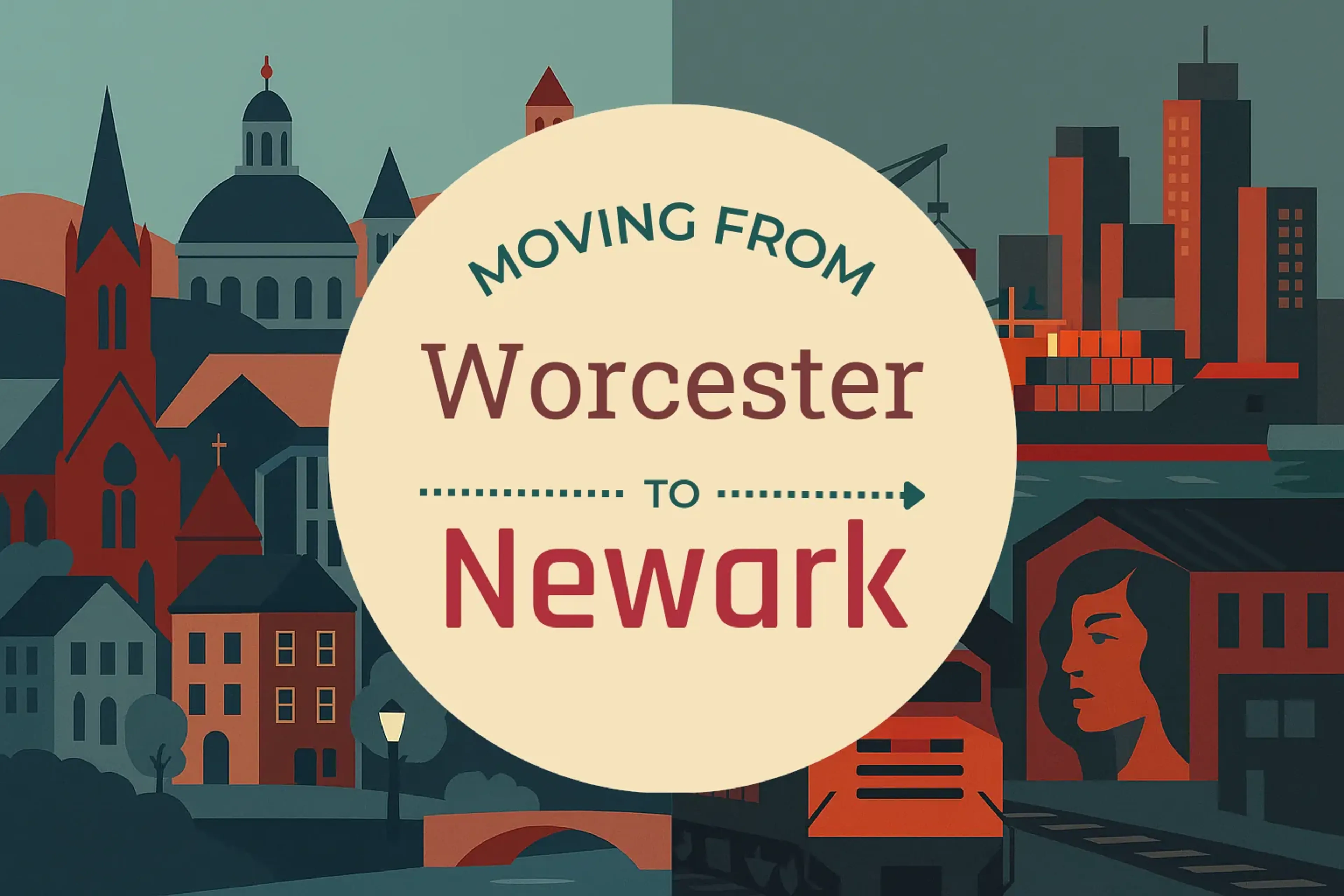 Side-by-side comparison of Worcester to Newark moving companies