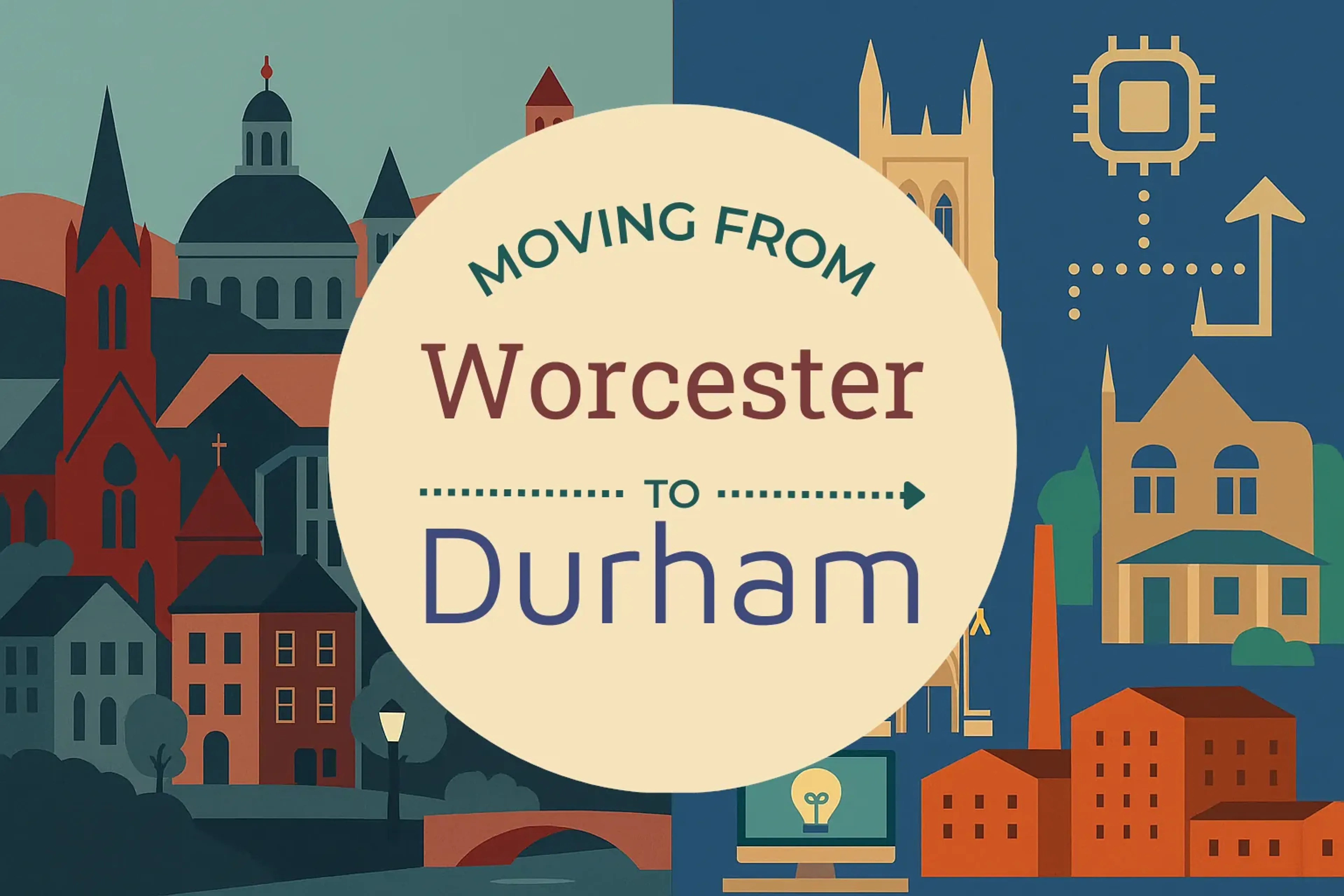 Side-by-side comparison of Worcester to Durham moving companies