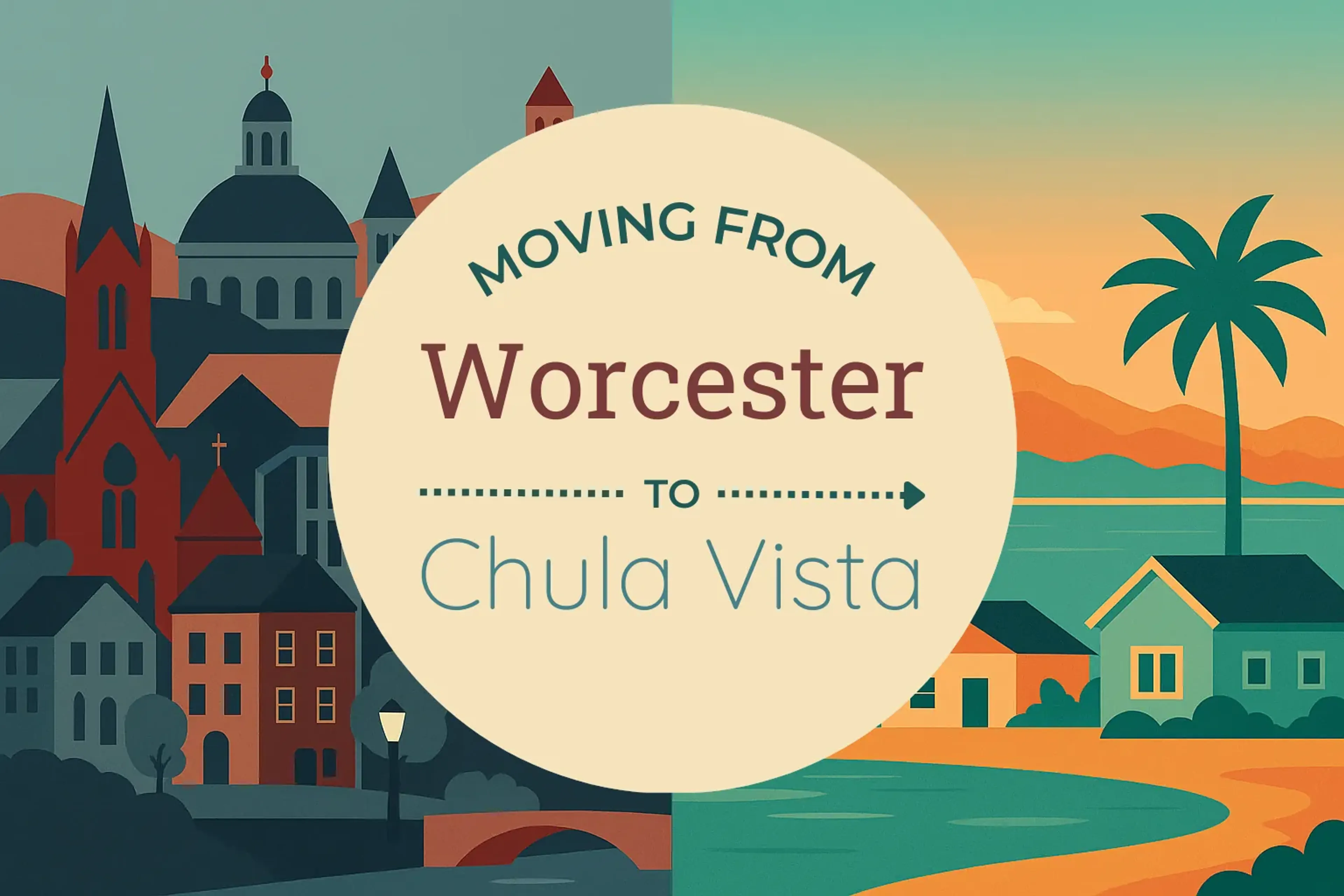 Side-by-side comparison of Worcester to Chula Vista moving companies