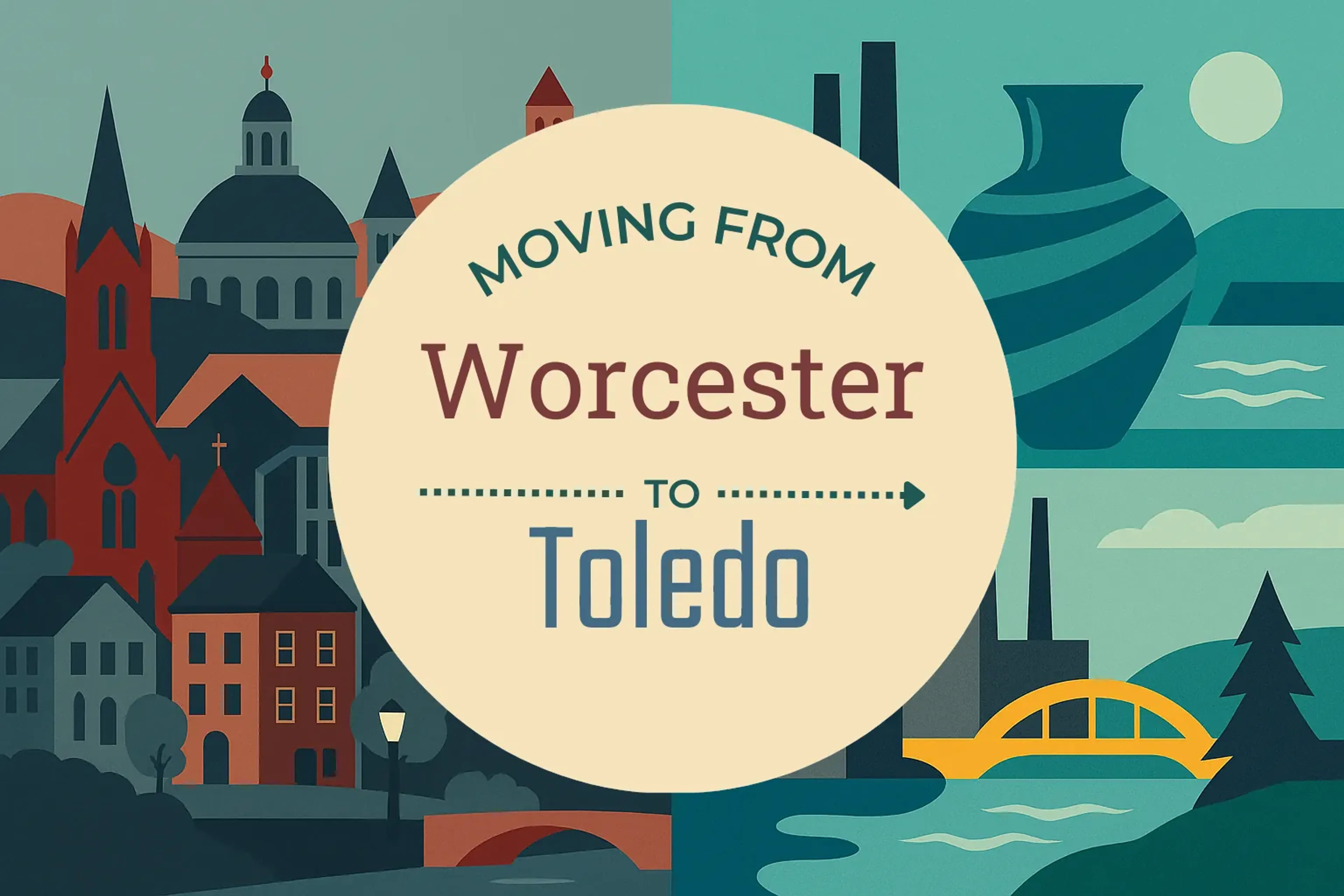 Side-by-side comparison of Worcester to Toledo moving companies