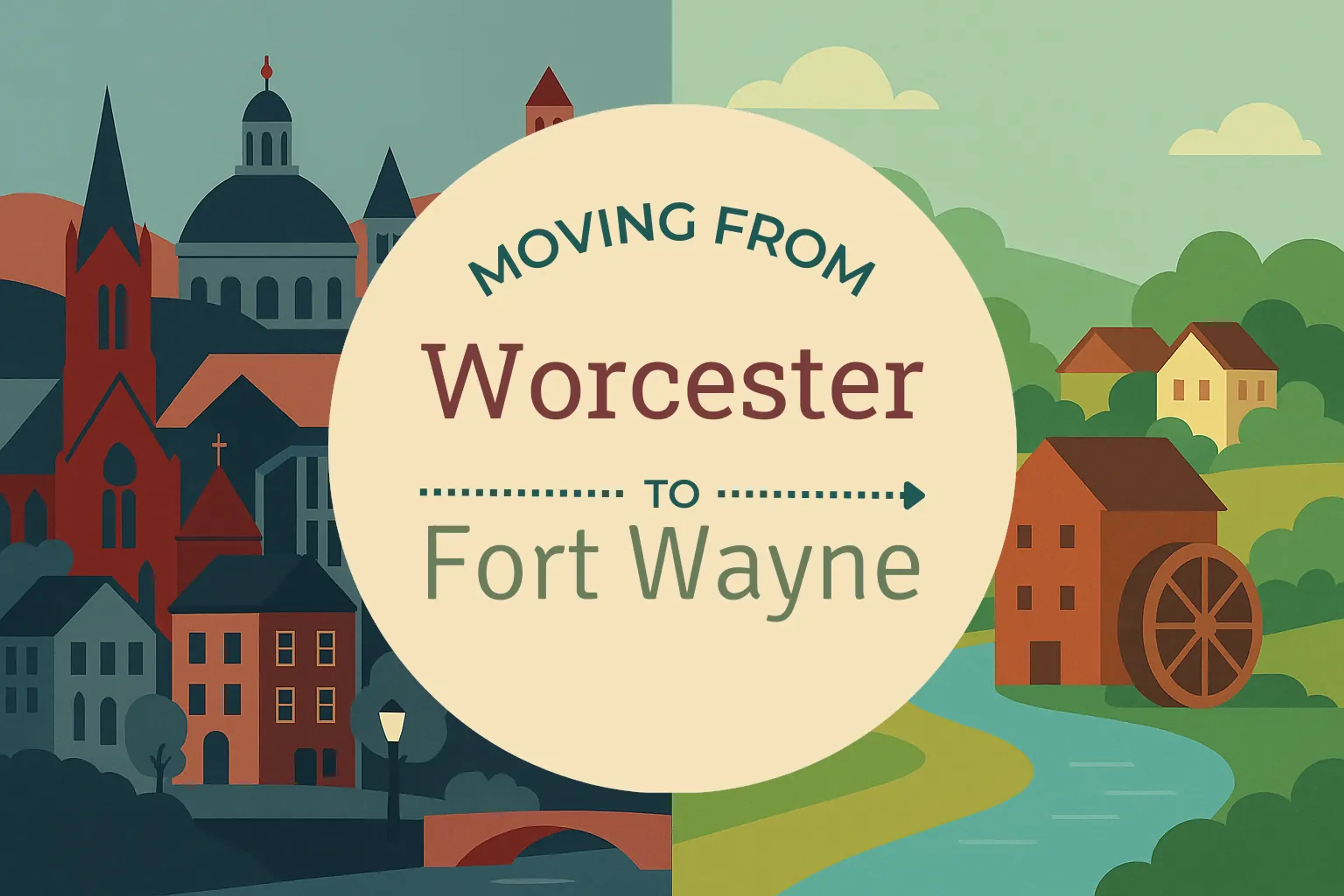 Side-by-side comparison of Worcester to Fort Wayne moving companies