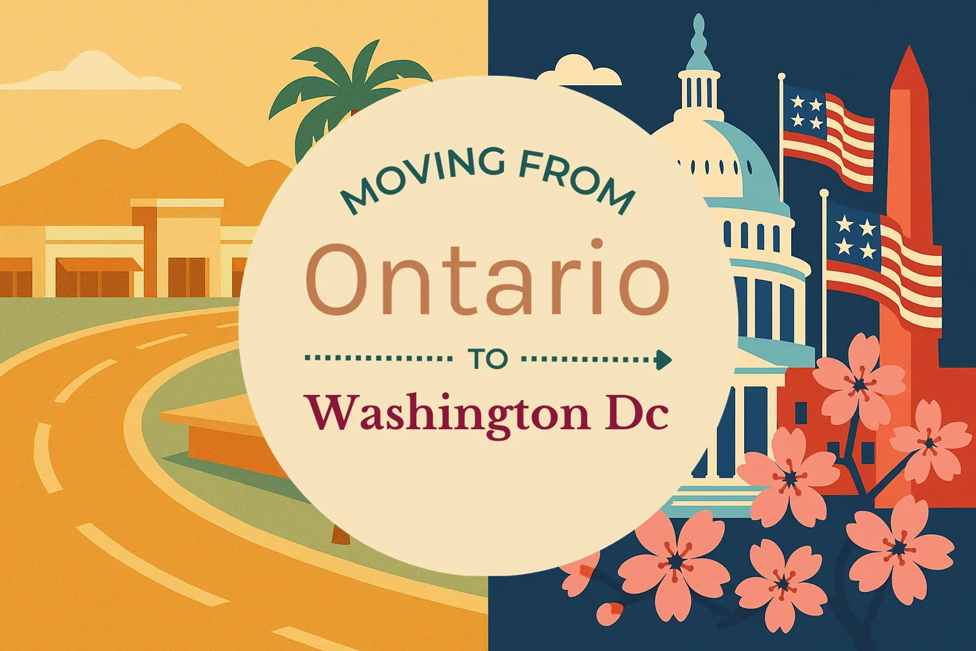 Side-by-side comparison of Ontario to Washington DC moving companies