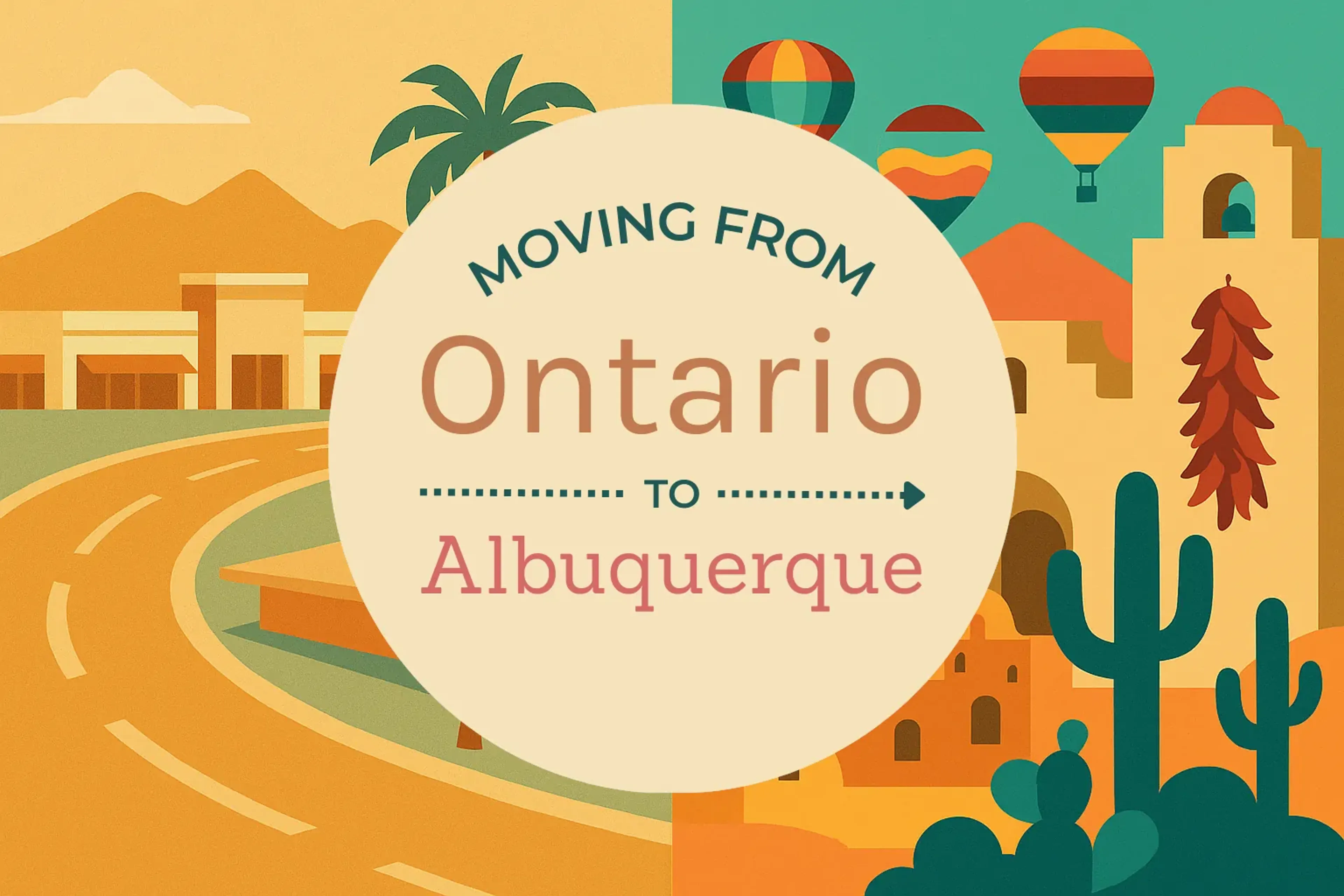 Side-by-side comparison of Ontario to Albuquerque moving companies