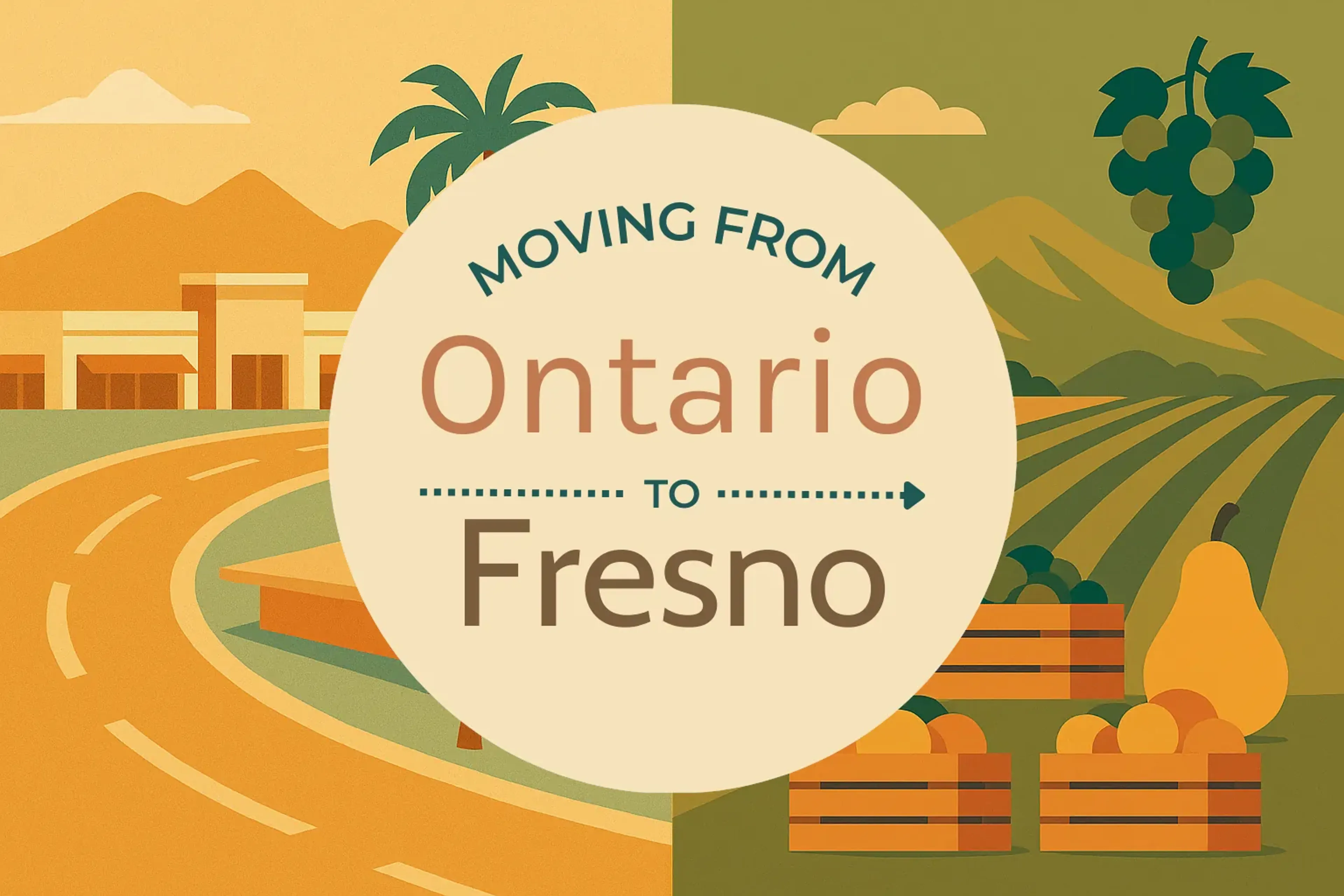 Side-by-side comparison of Ontario to Fresno moving companies