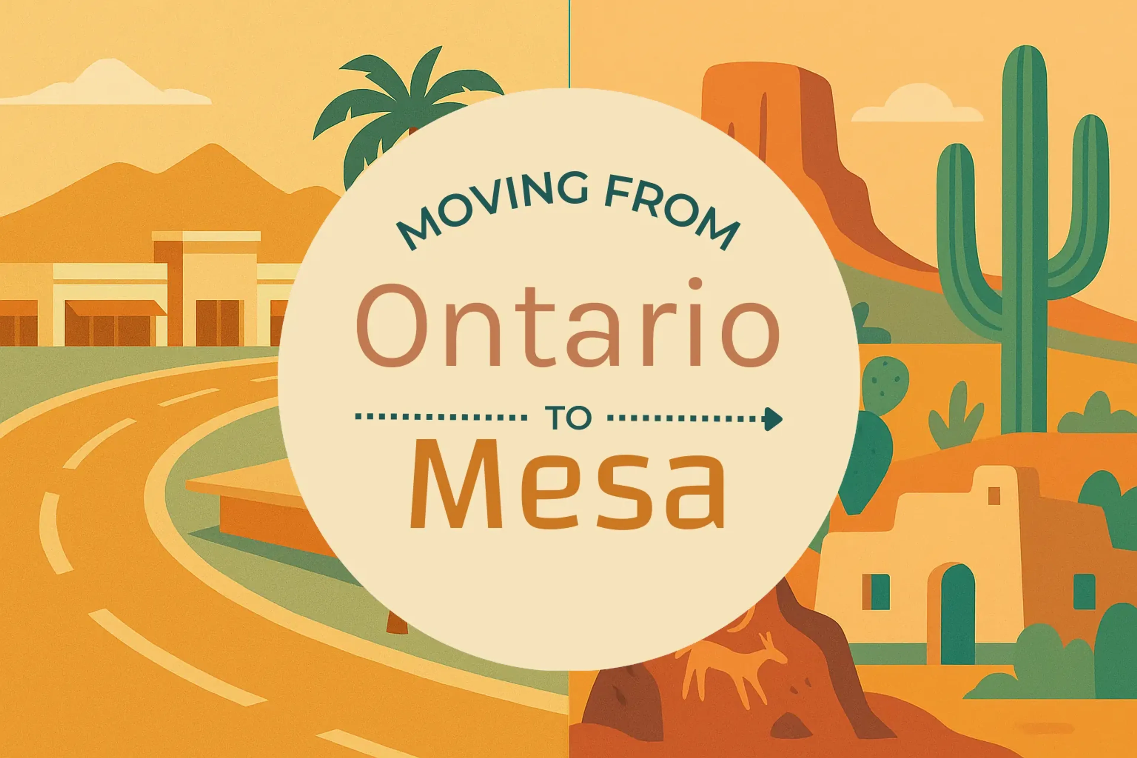 Side-by-side comparison of Ontario to Mesa moving companies
