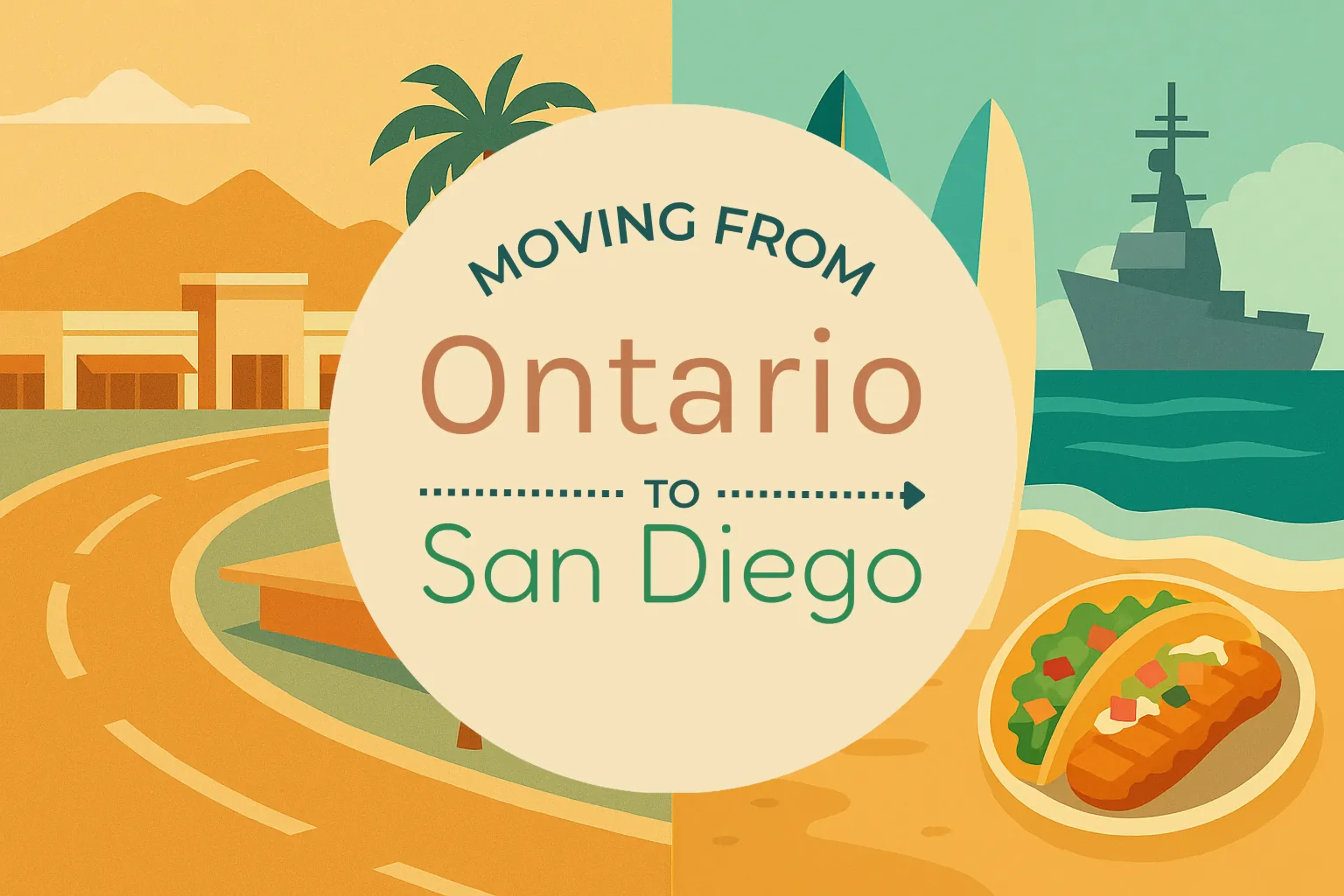 Side-by-side comparison of Ontario to San Diego moving companies