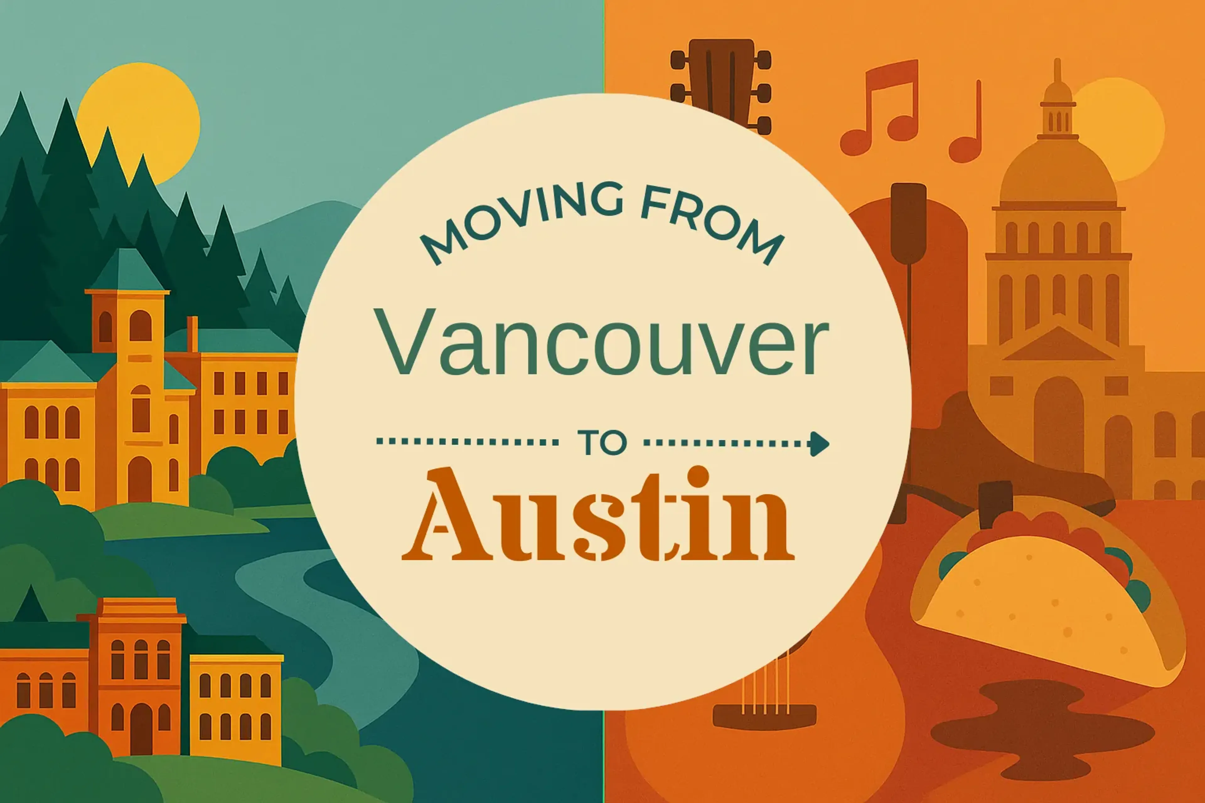 Side-by-side comparison of Vancouver to Austin moving companies