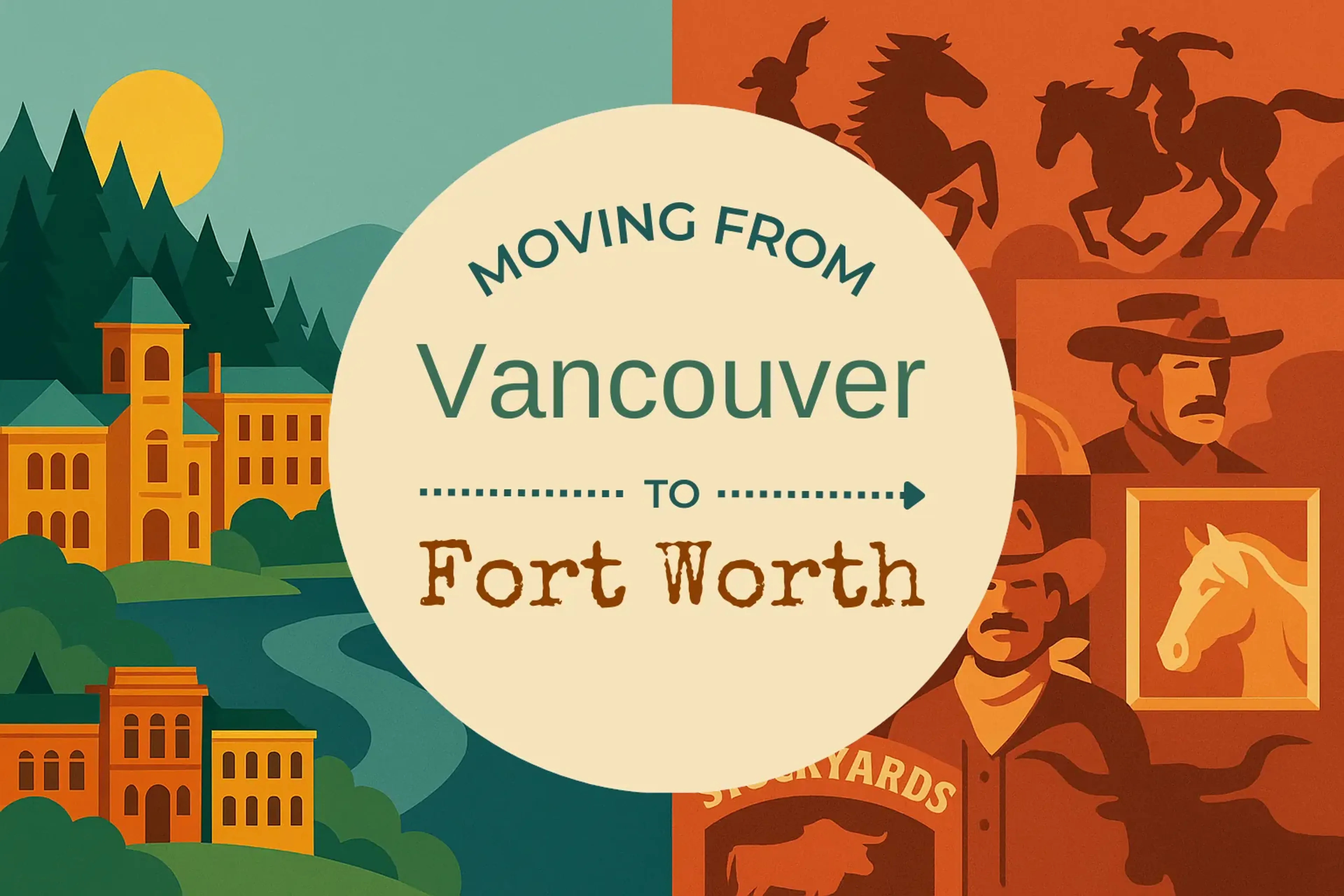 Side-by-side comparison of Vancouver to Fort Worth moving companies