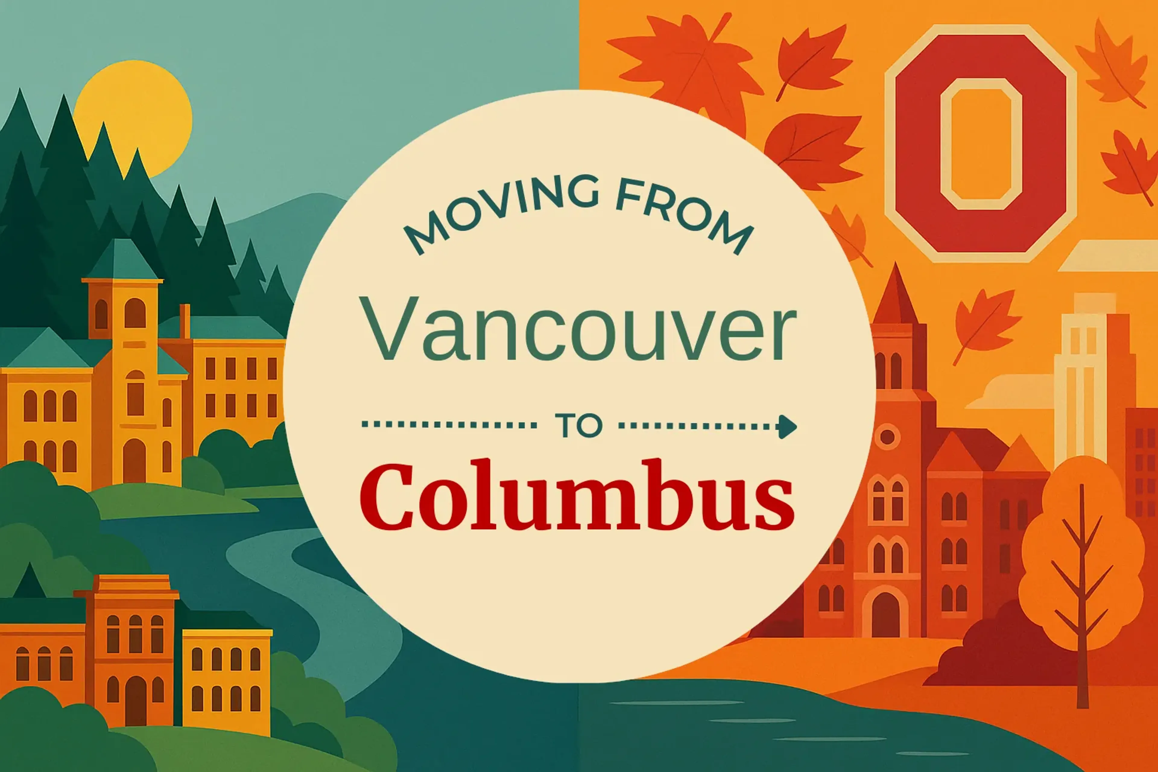 Side-by-side comparison of Vancouver to Columbus moving companies