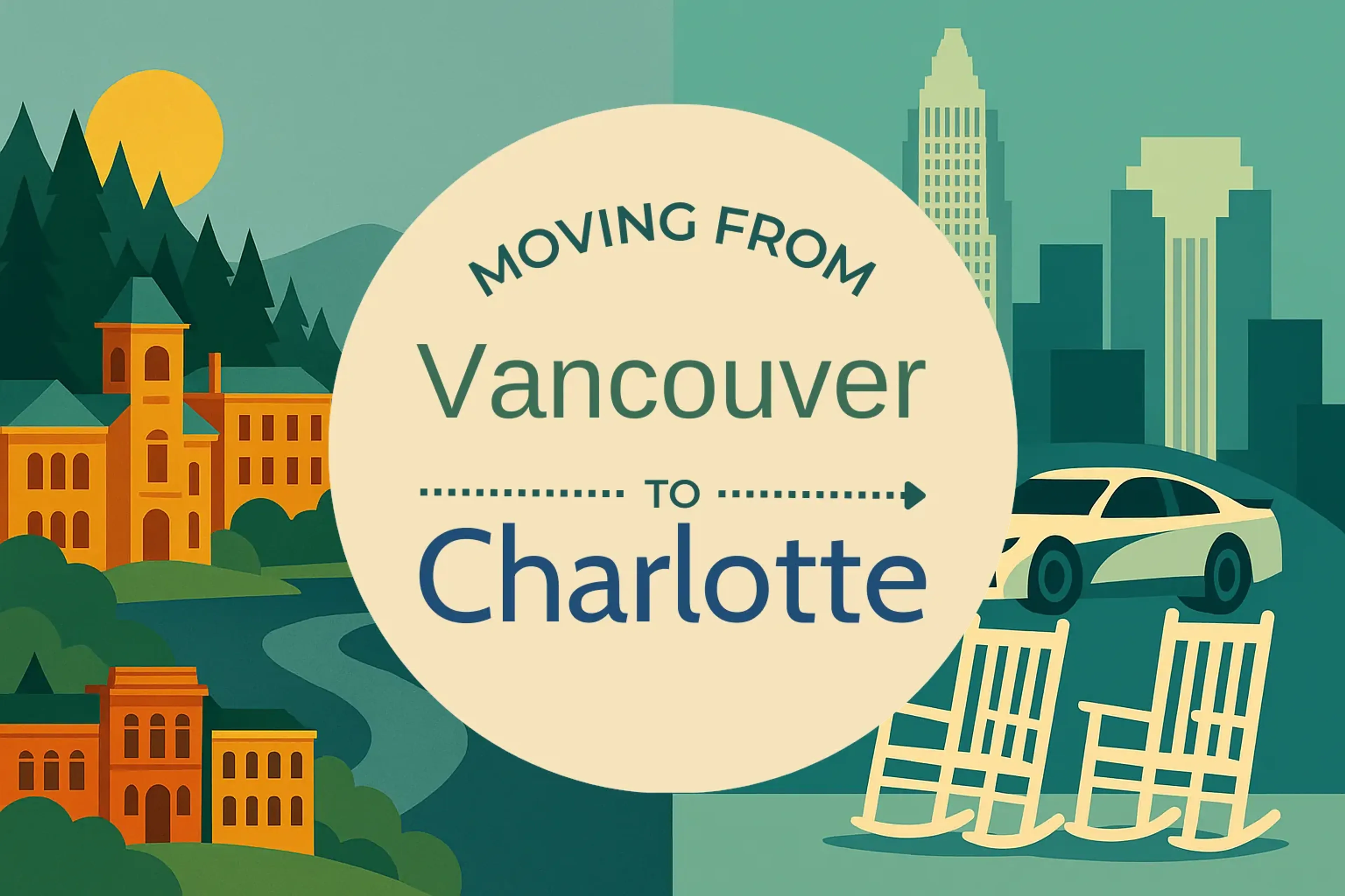 Side-by-side comparison of Vancouver to Charlotte moving companies