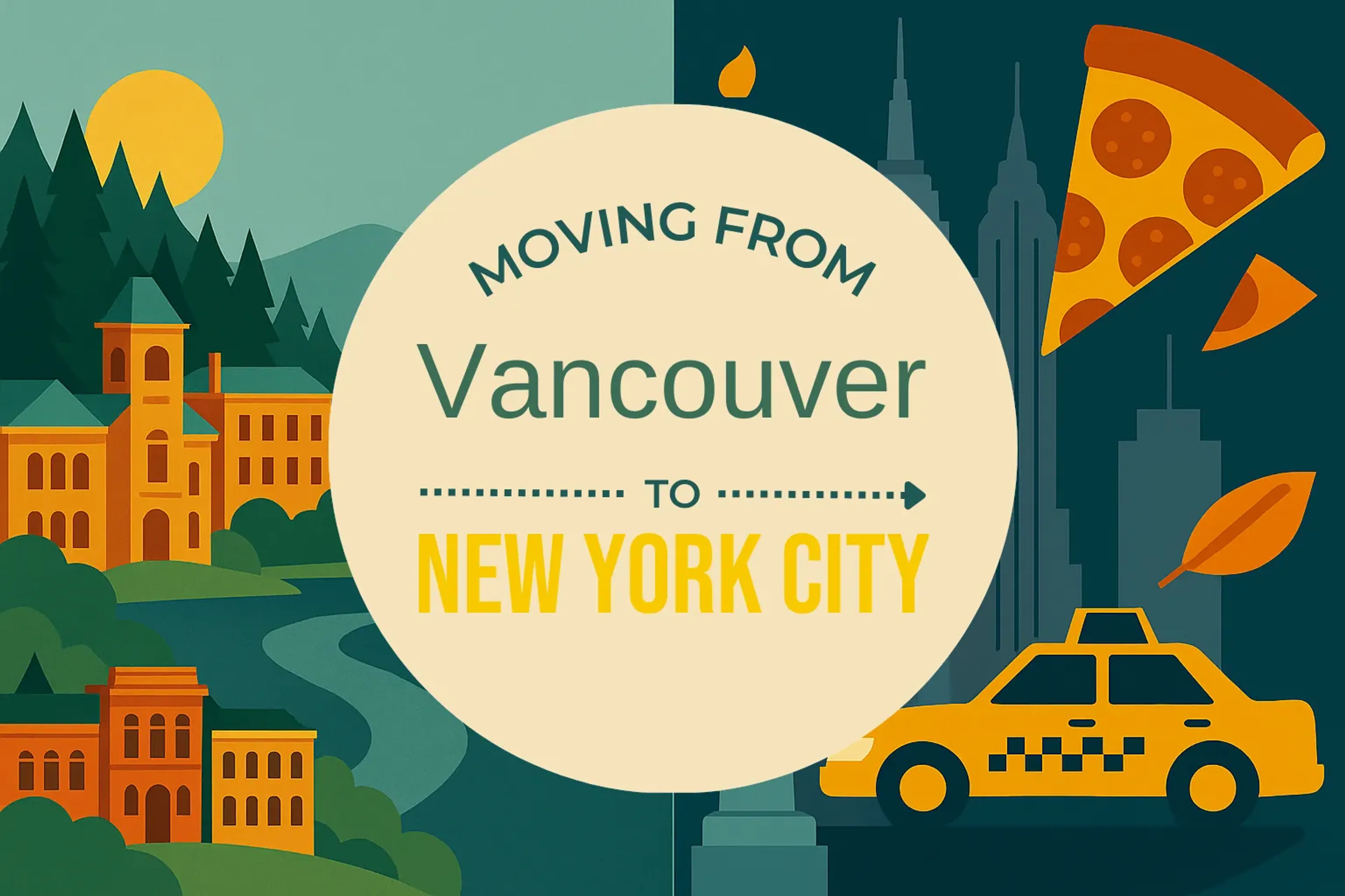 Side-by-side comparison of Vancouver to New York City moving companies