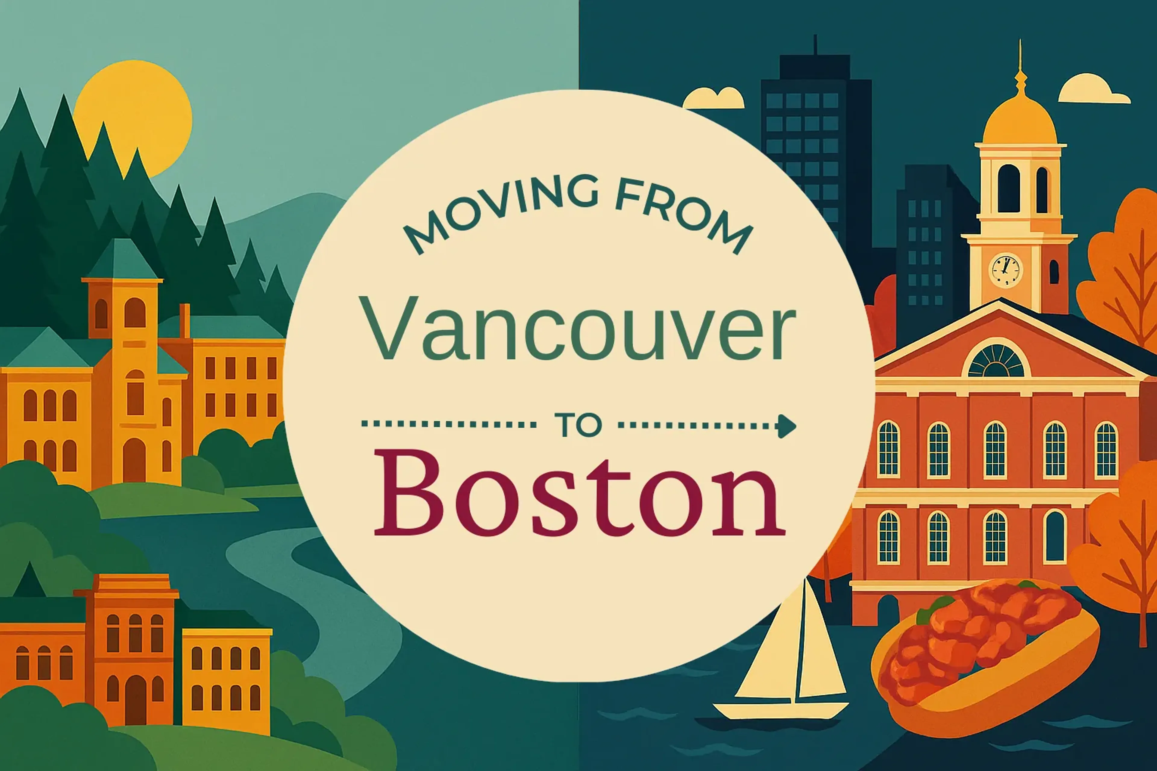 Side-by-side comparison of Vancouver to Boston moving companies