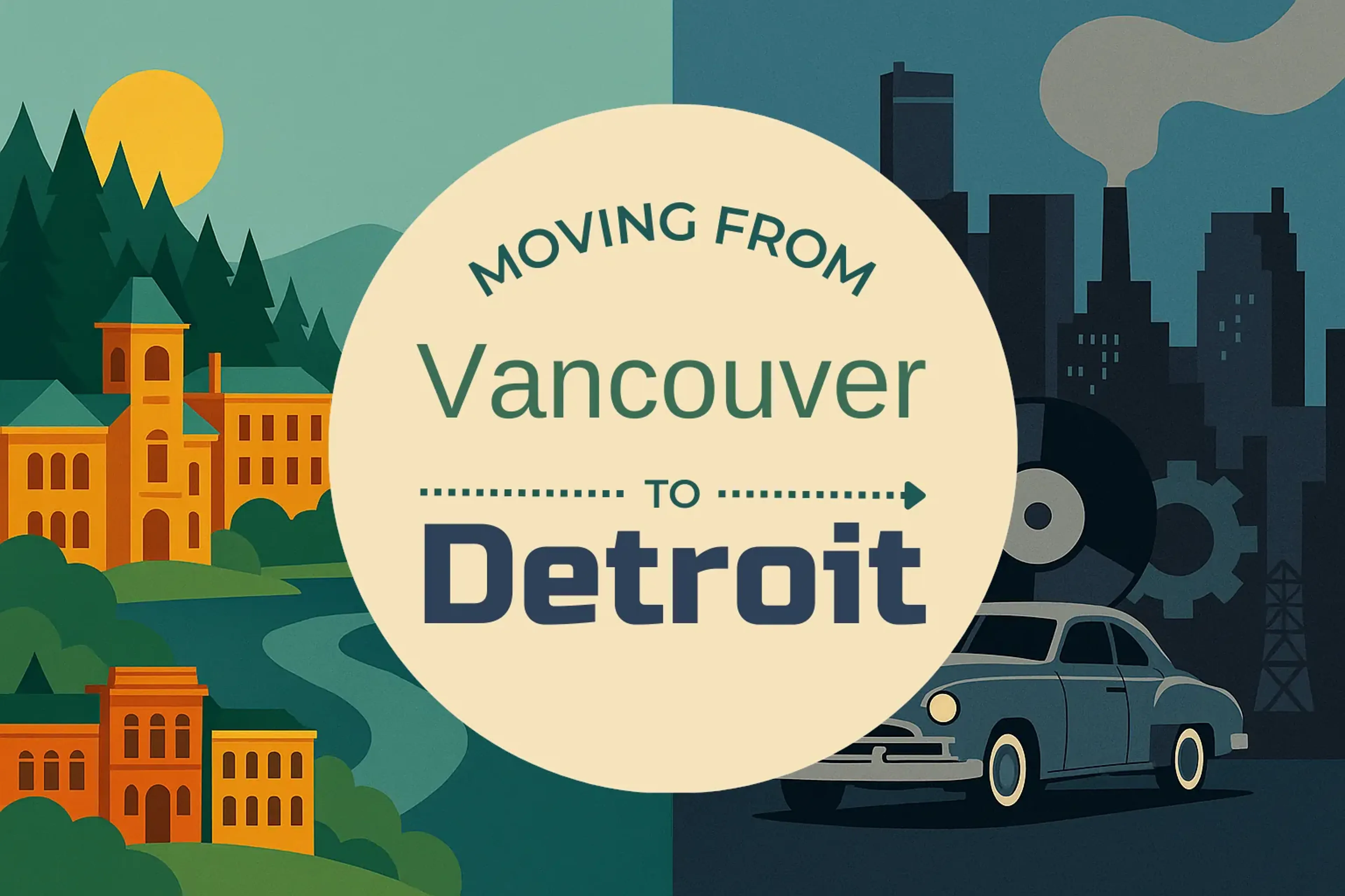 Side-by-side comparison of Vancouver to Detroit moving companies