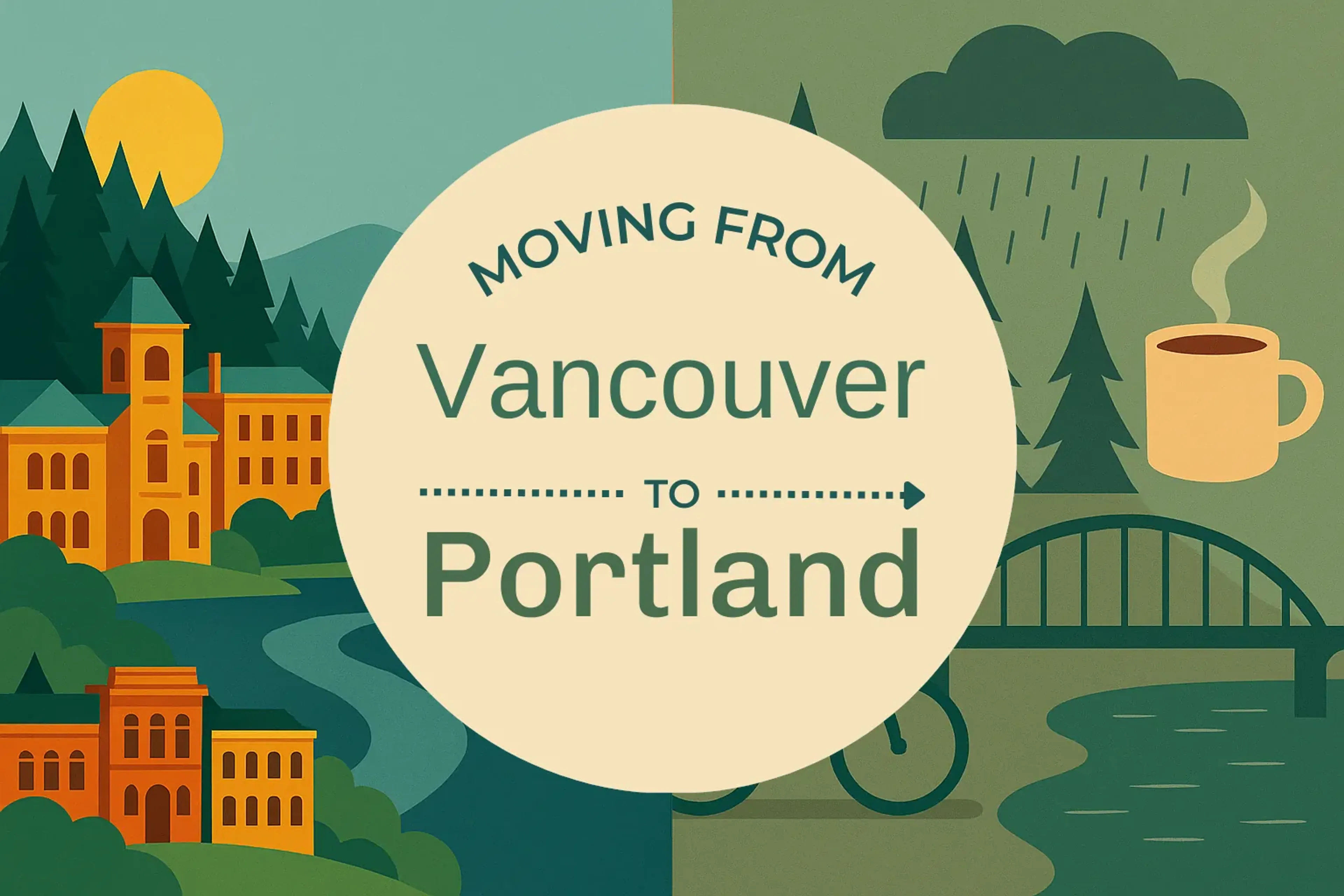 Side-by-side comparison of Vancouver to Portland moving companies