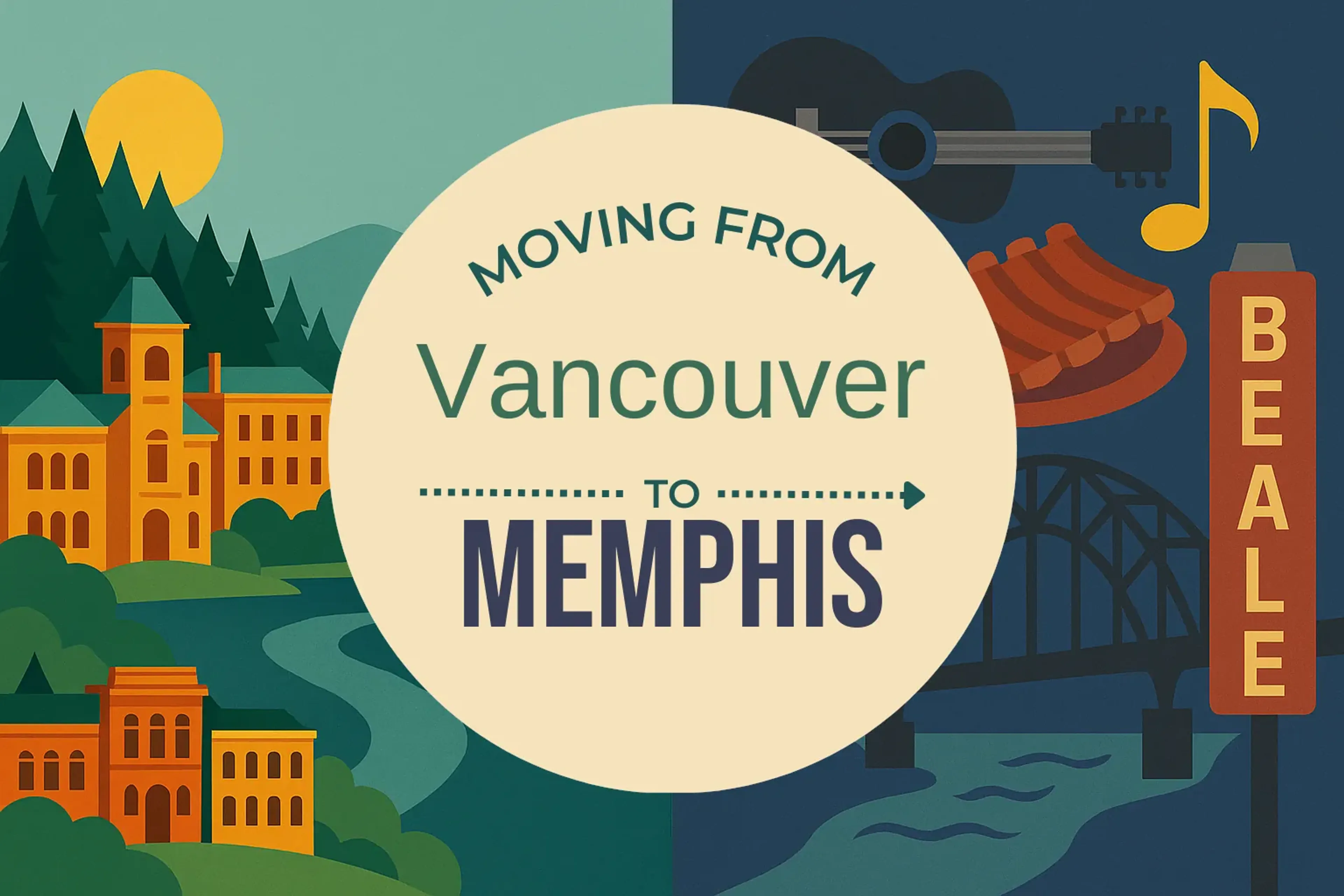 Side-by-side comparison of Vancouver to Memphis moving companies