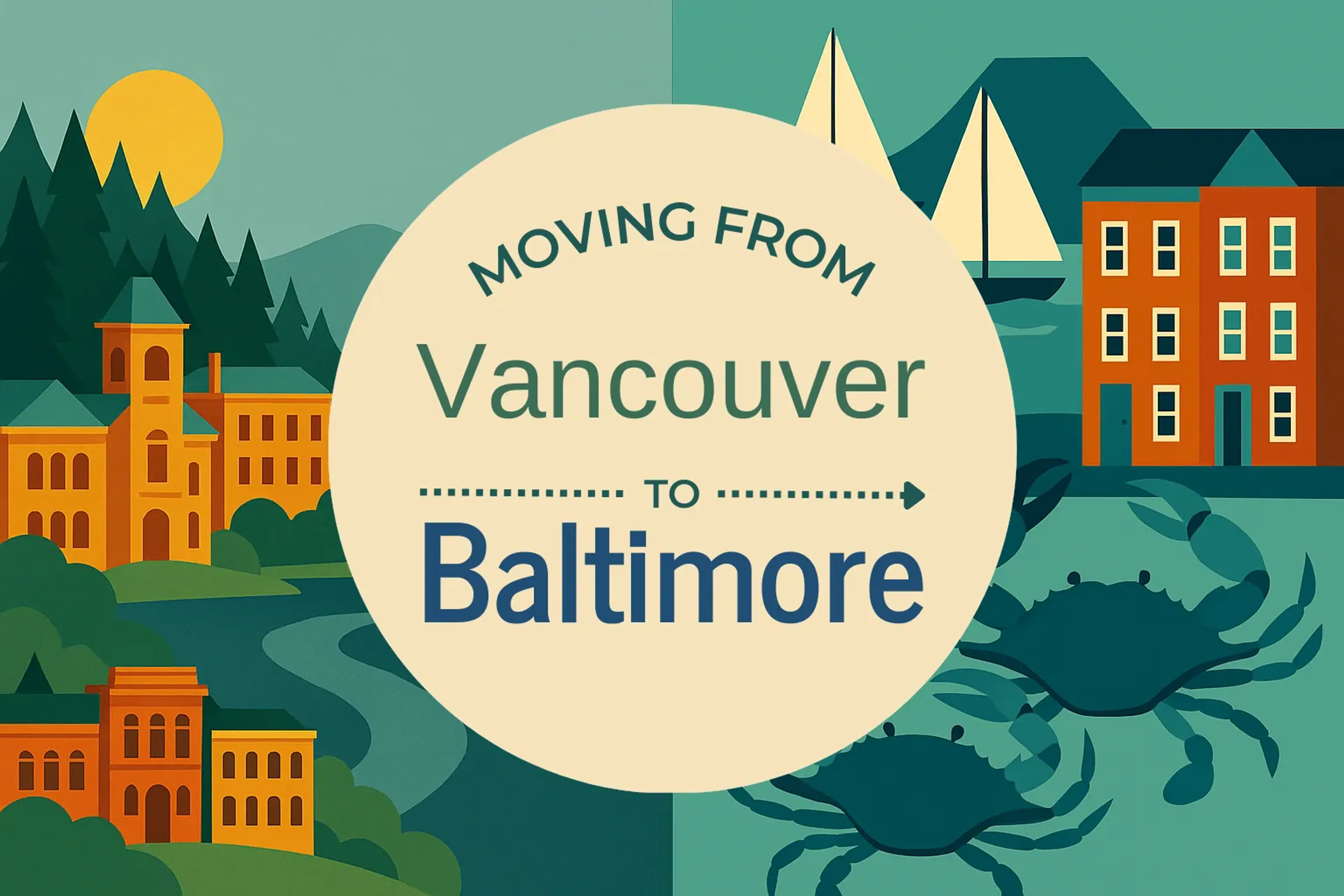 Side-by-side comparison of Vancouver to Baltimore moving companies