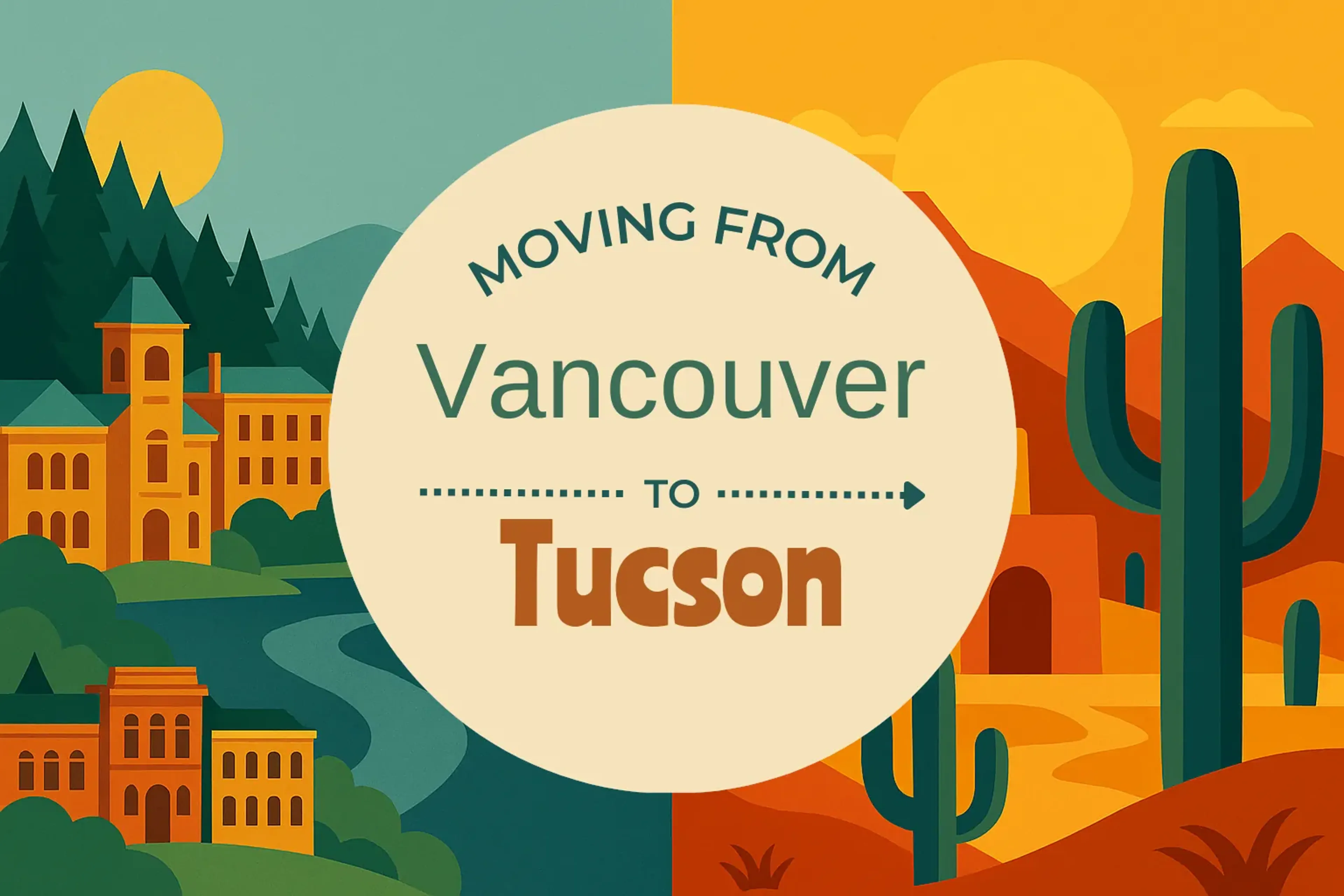 Side-by-side comparison of Vancouver to Tucson moving companies