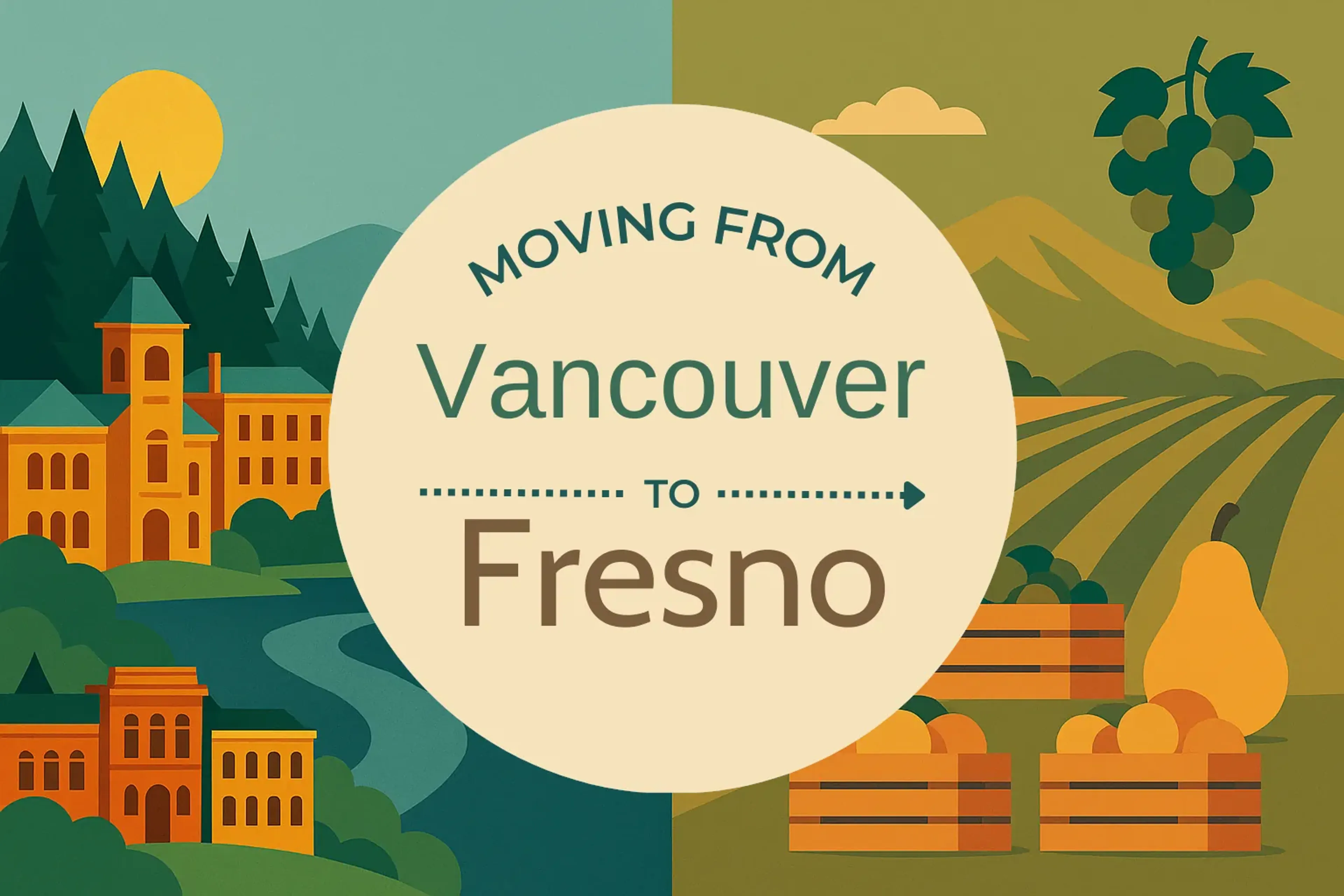 Side-by-side comparison of Vancouver to Fresno moving companies