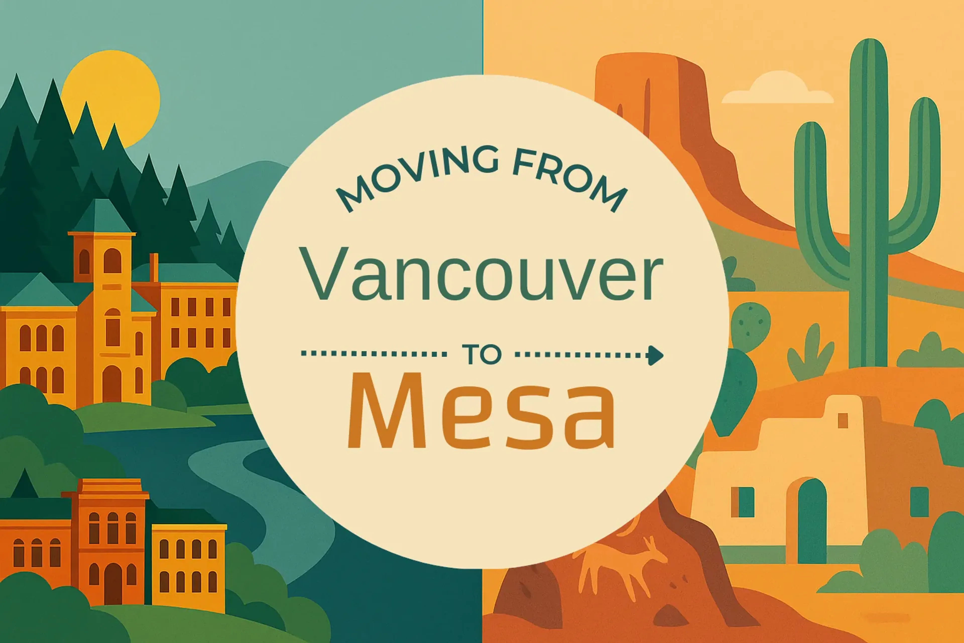 Side-by-side comparison of Vancouver to Mesa moving companies