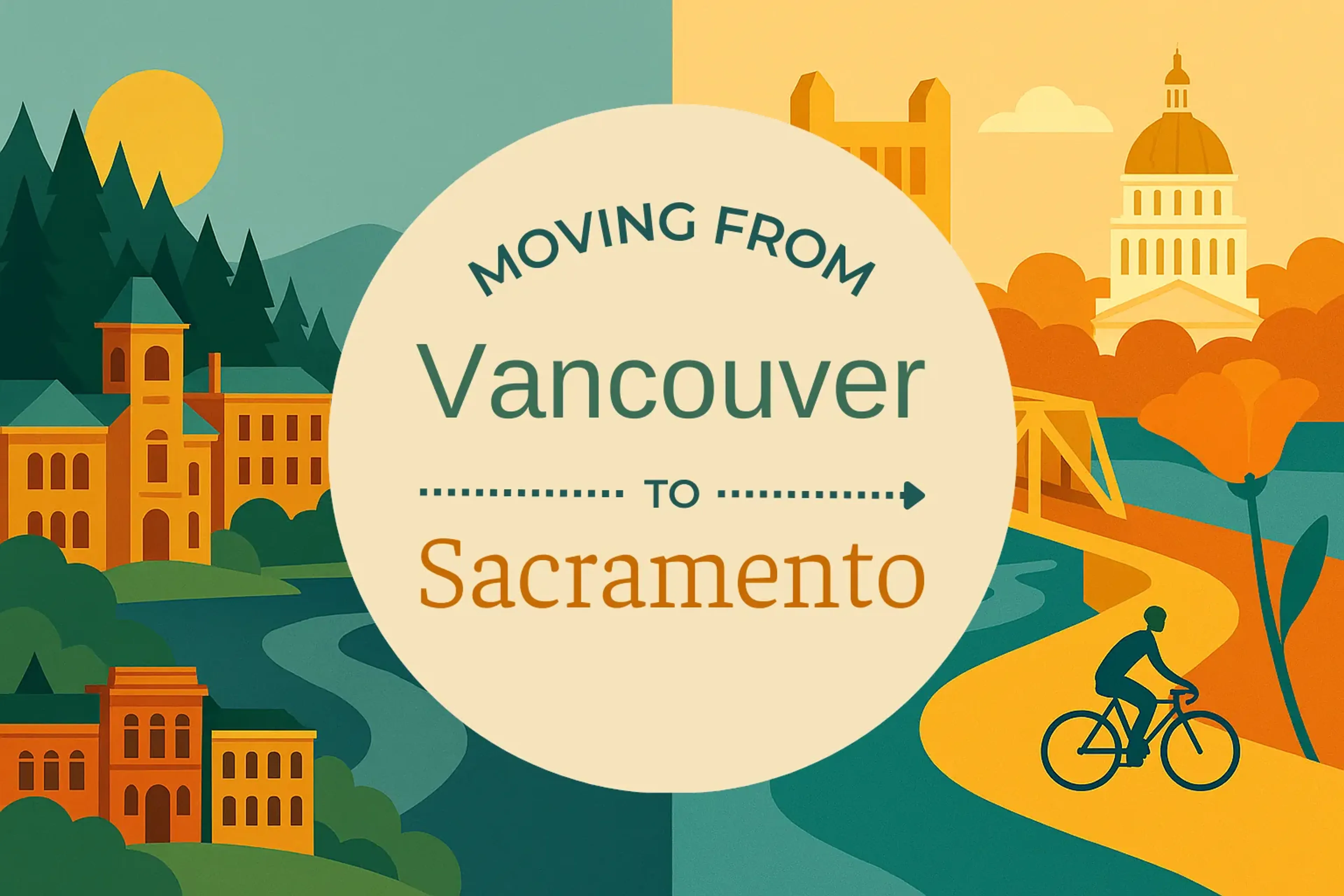 Side-by-side comparison of Vancouver to Sacramento moving companies