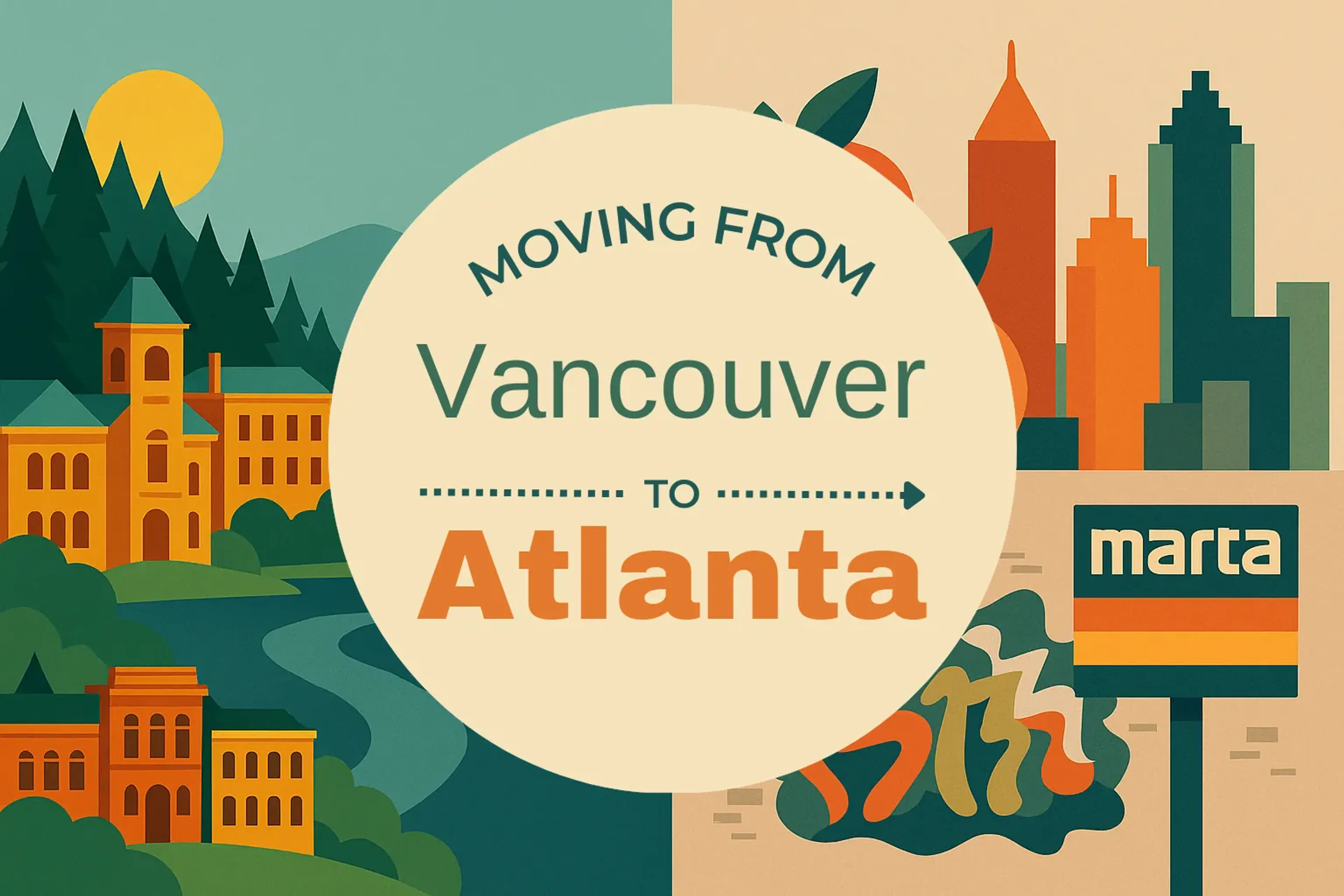 Side-by-side comparison of Vancouver to Atlanta moving companies