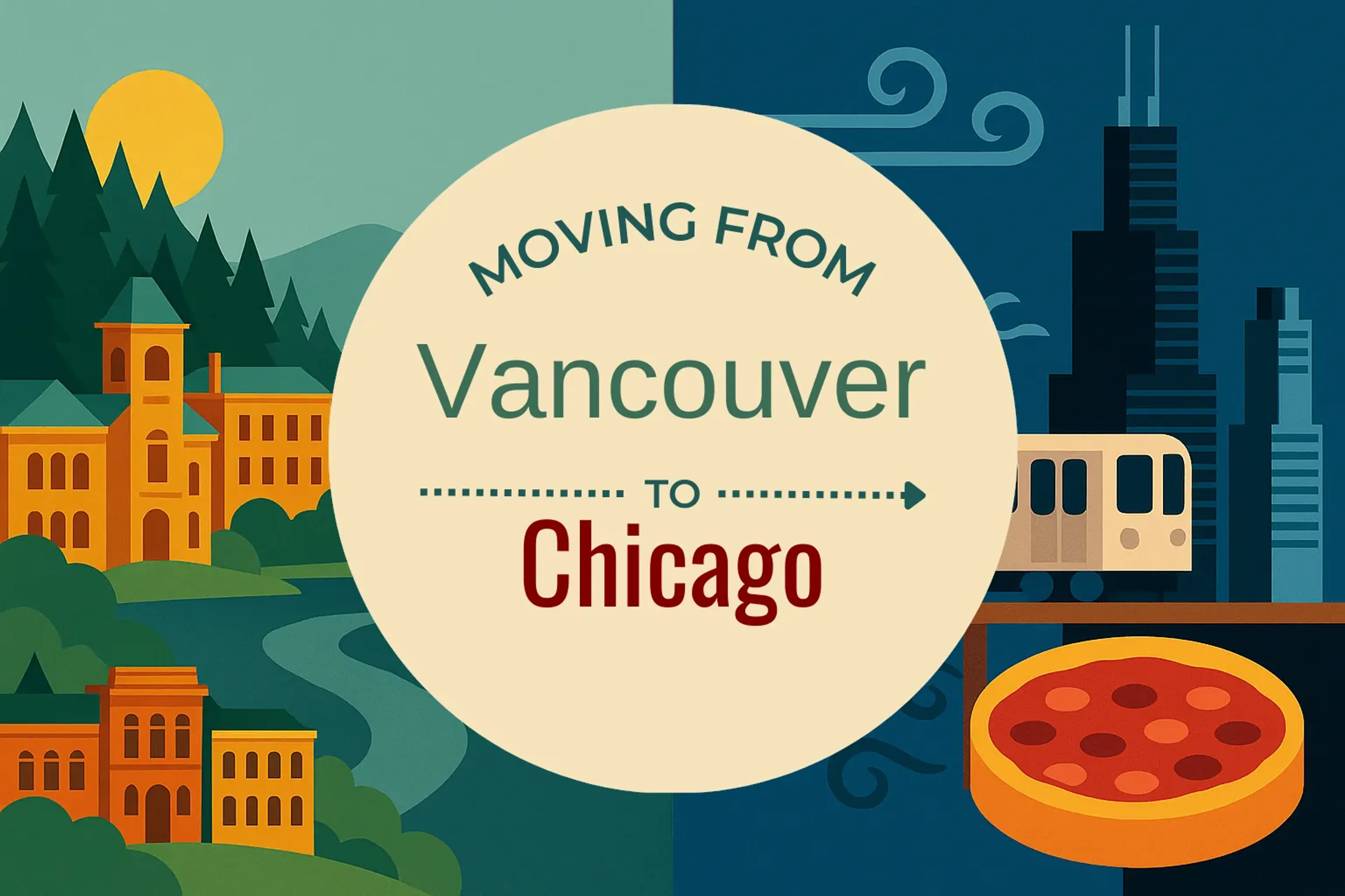 Side-by-side comparison of Vancouver to Chicago moving companies