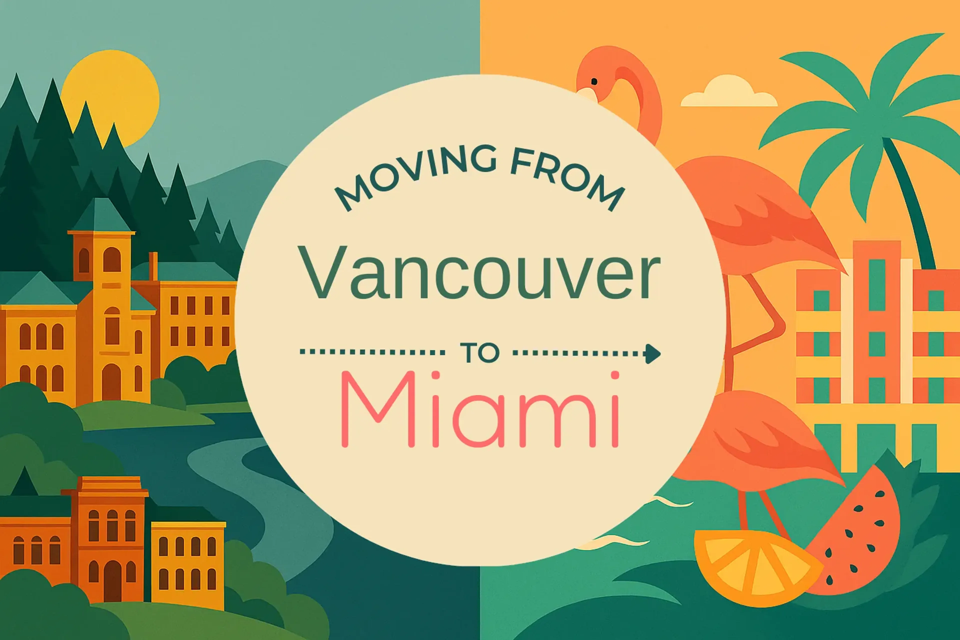Side-by-side comparison of Vancouver to Miami moving companies
