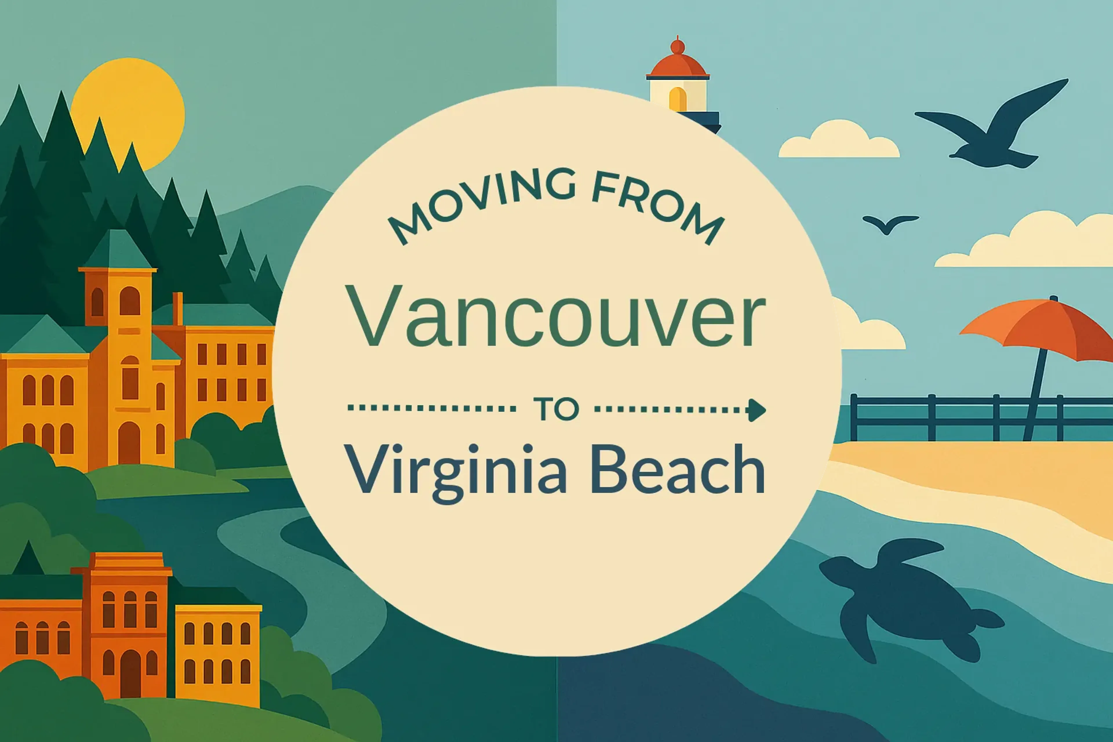 Side-by-side comparison of Vancouver to Virginia Beach moving companies
