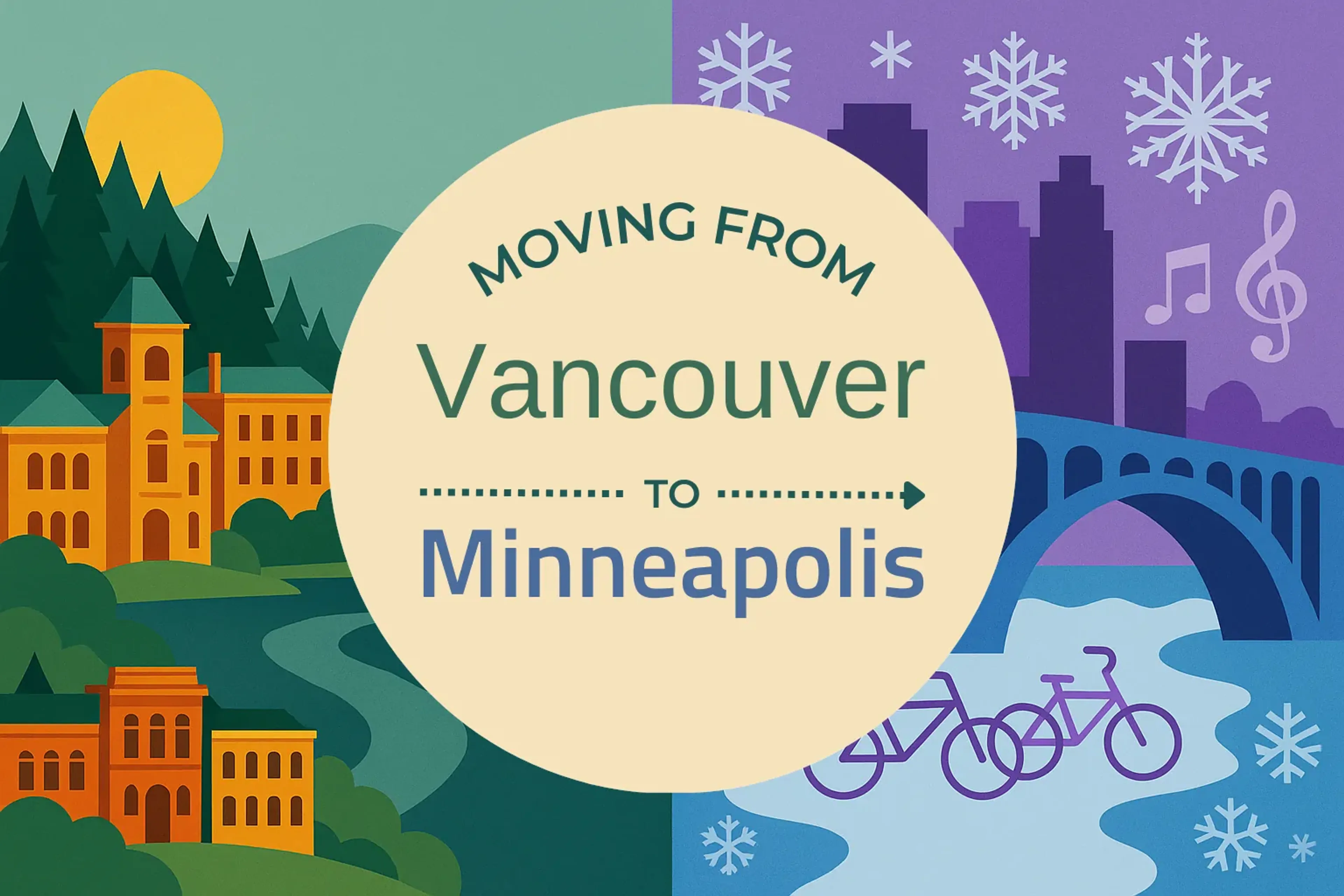 Side-by-side comparison of Vancouver to Minneapolis moving companies