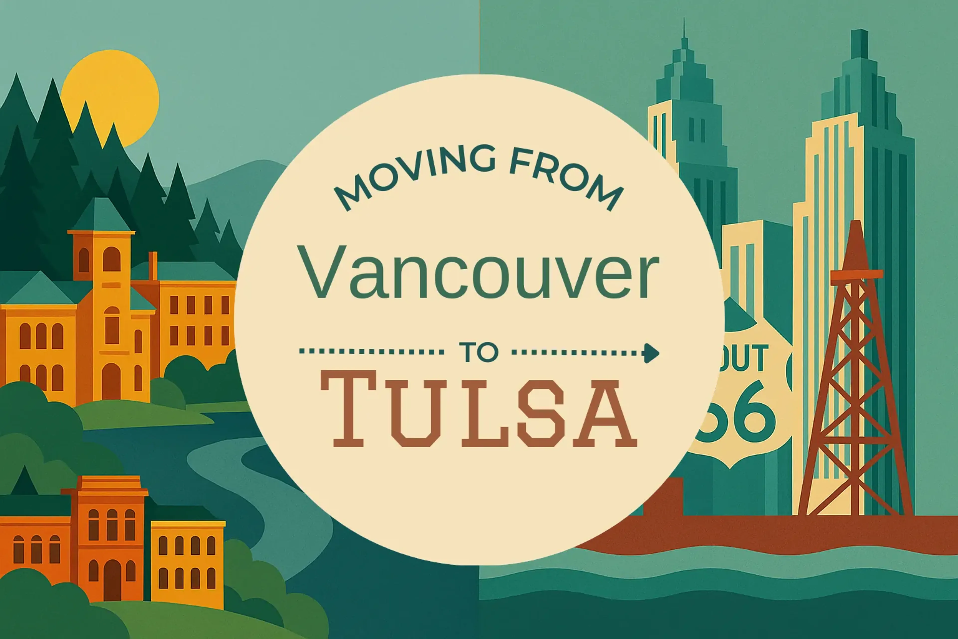 Side-by-side comparison of Vancouver to Tulsa moving companies