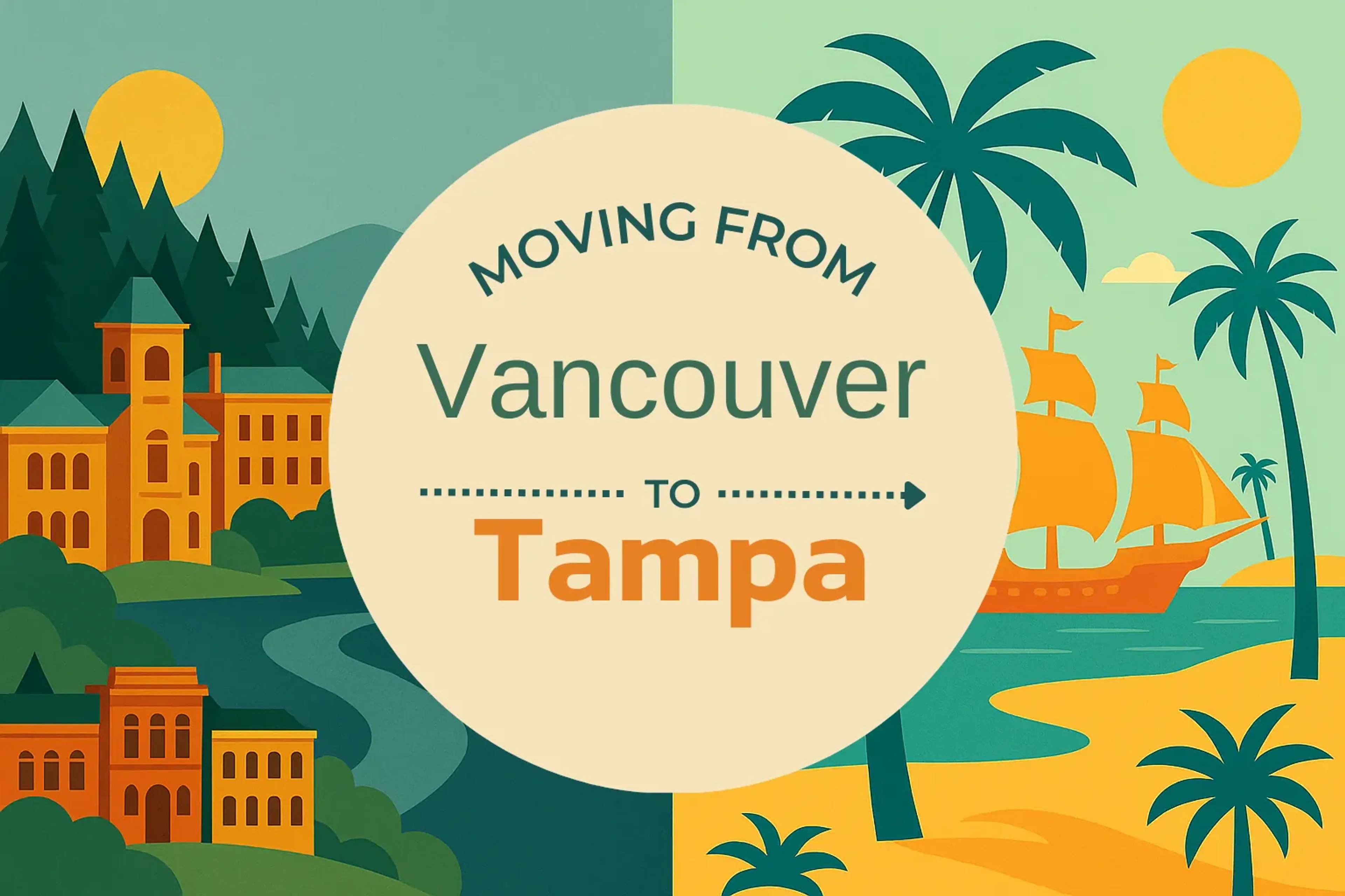 Side-by-side comparison of Vancouver to Tampa moving companies