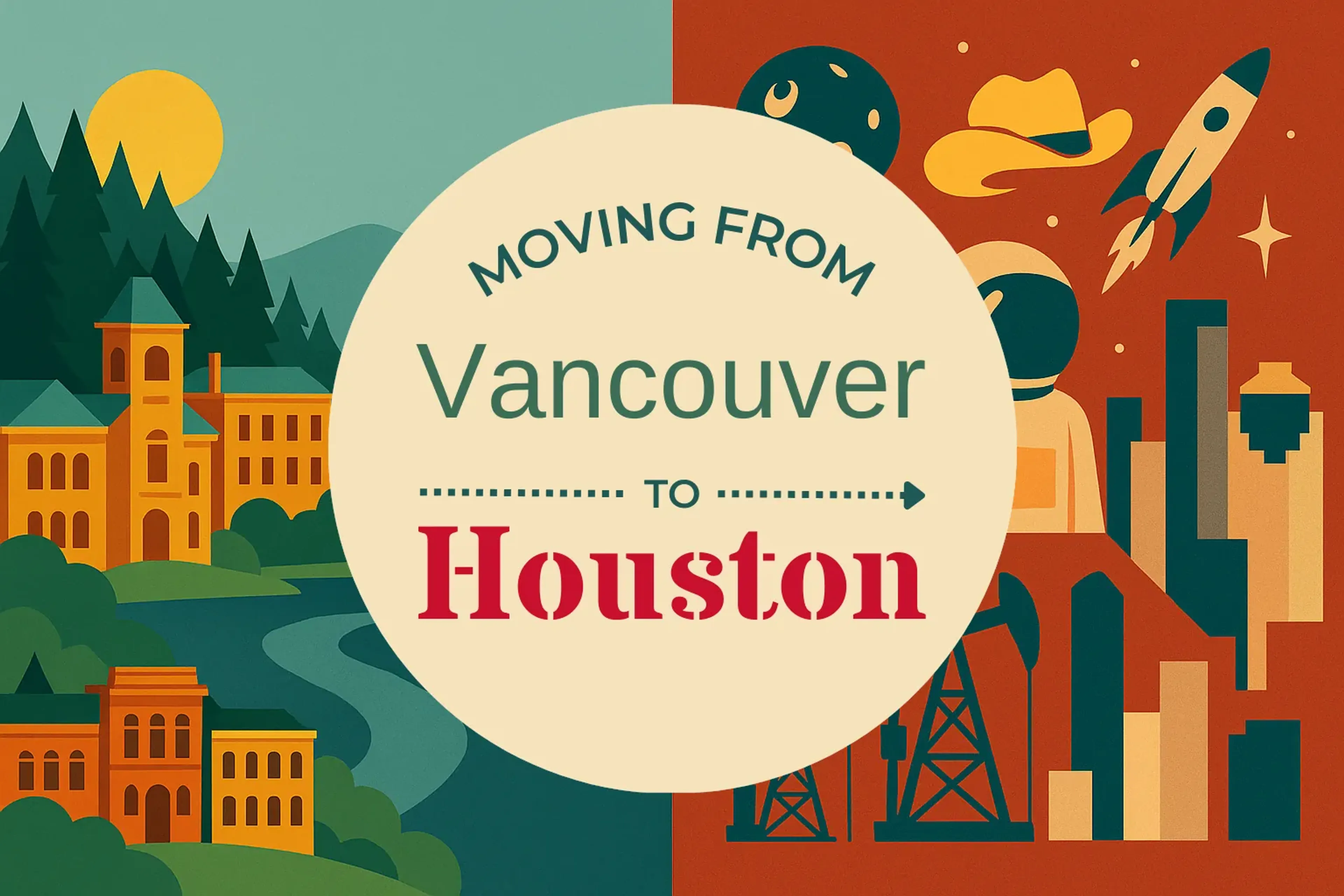 Side-by-side comparison of Vancouver to Houston moving companies
