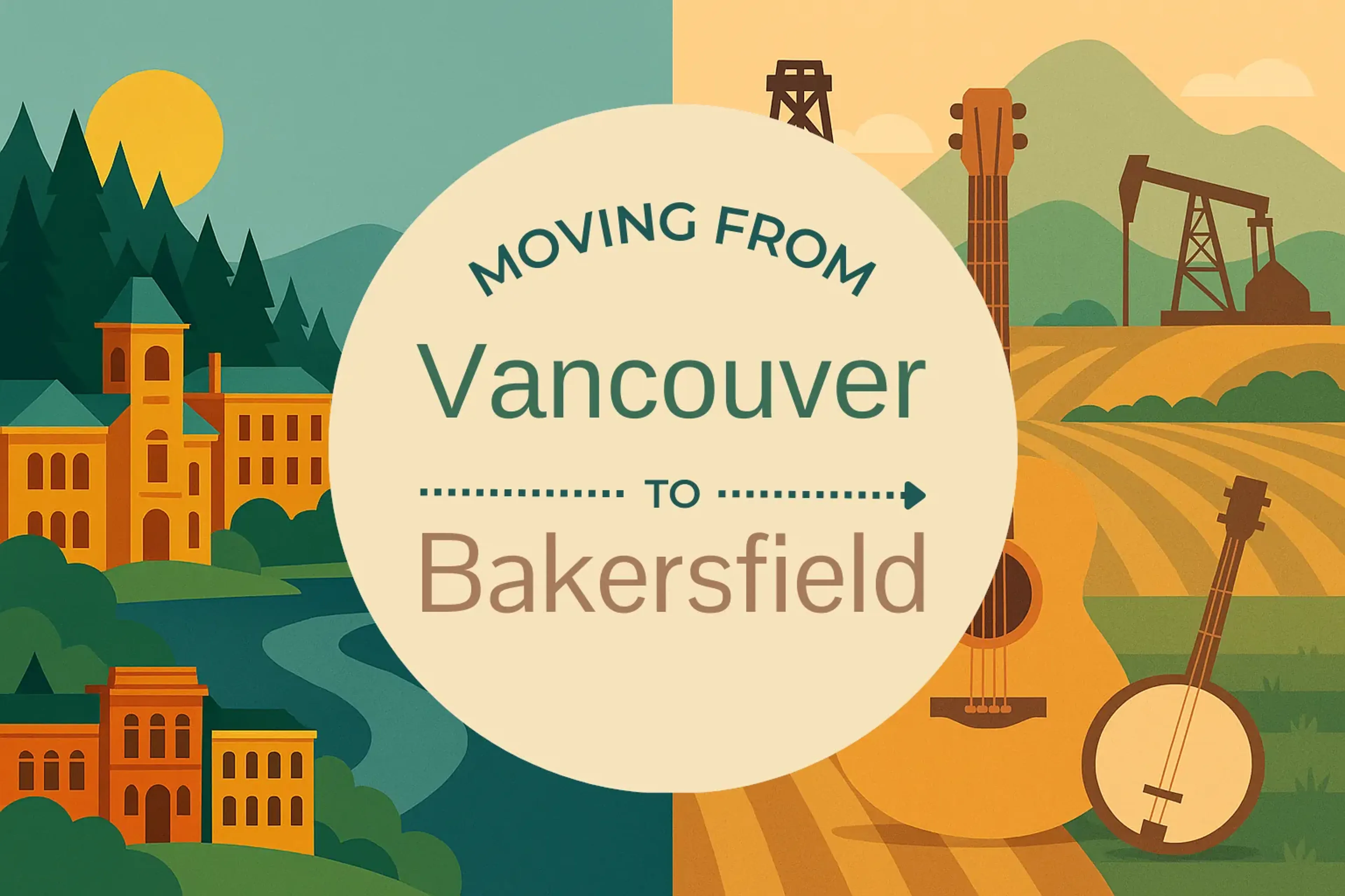 Side-by-side comparison of Vancouver to Bakersfield moving companies