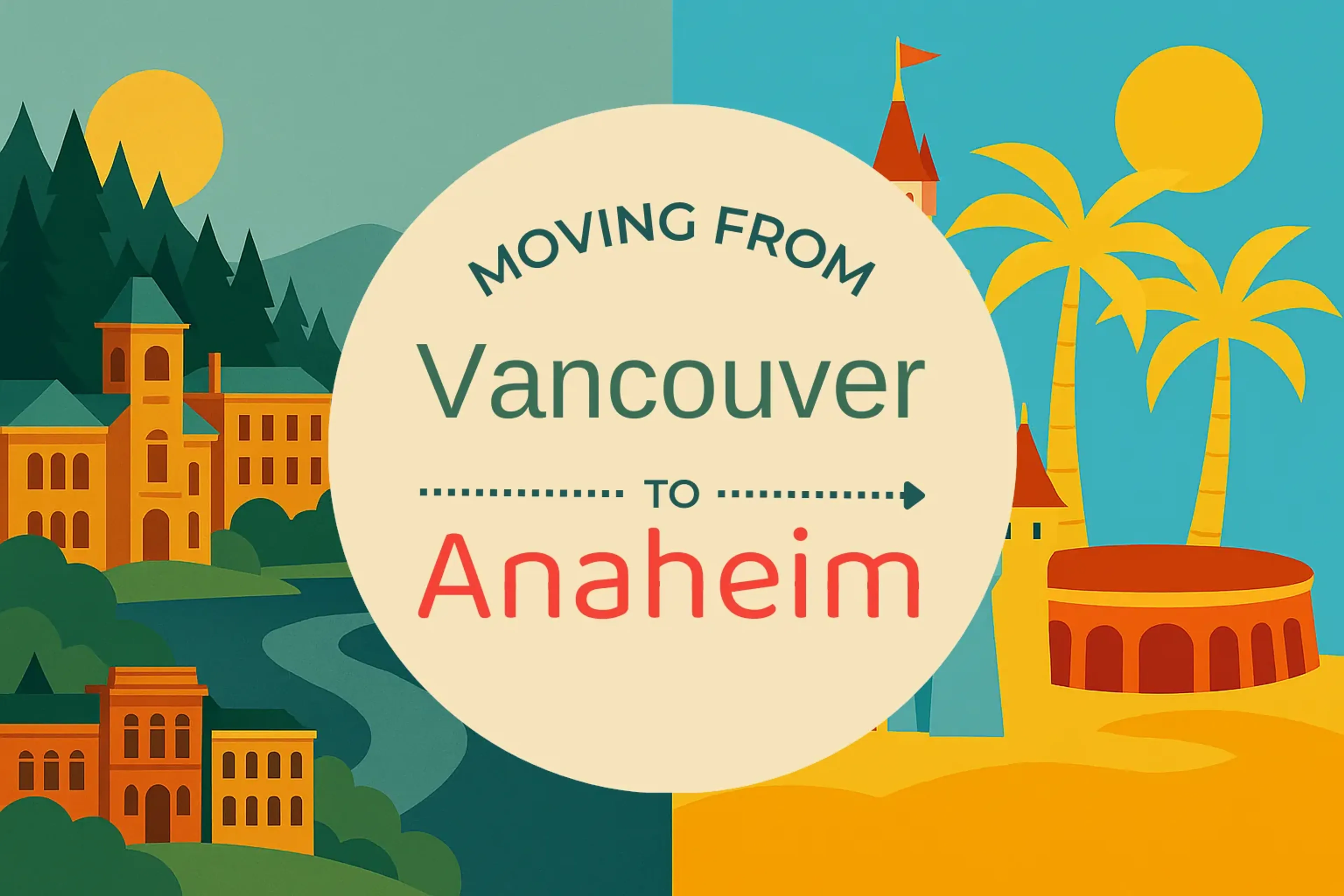 Side-by-side comparison of Vancouver to Anaheim moving companies