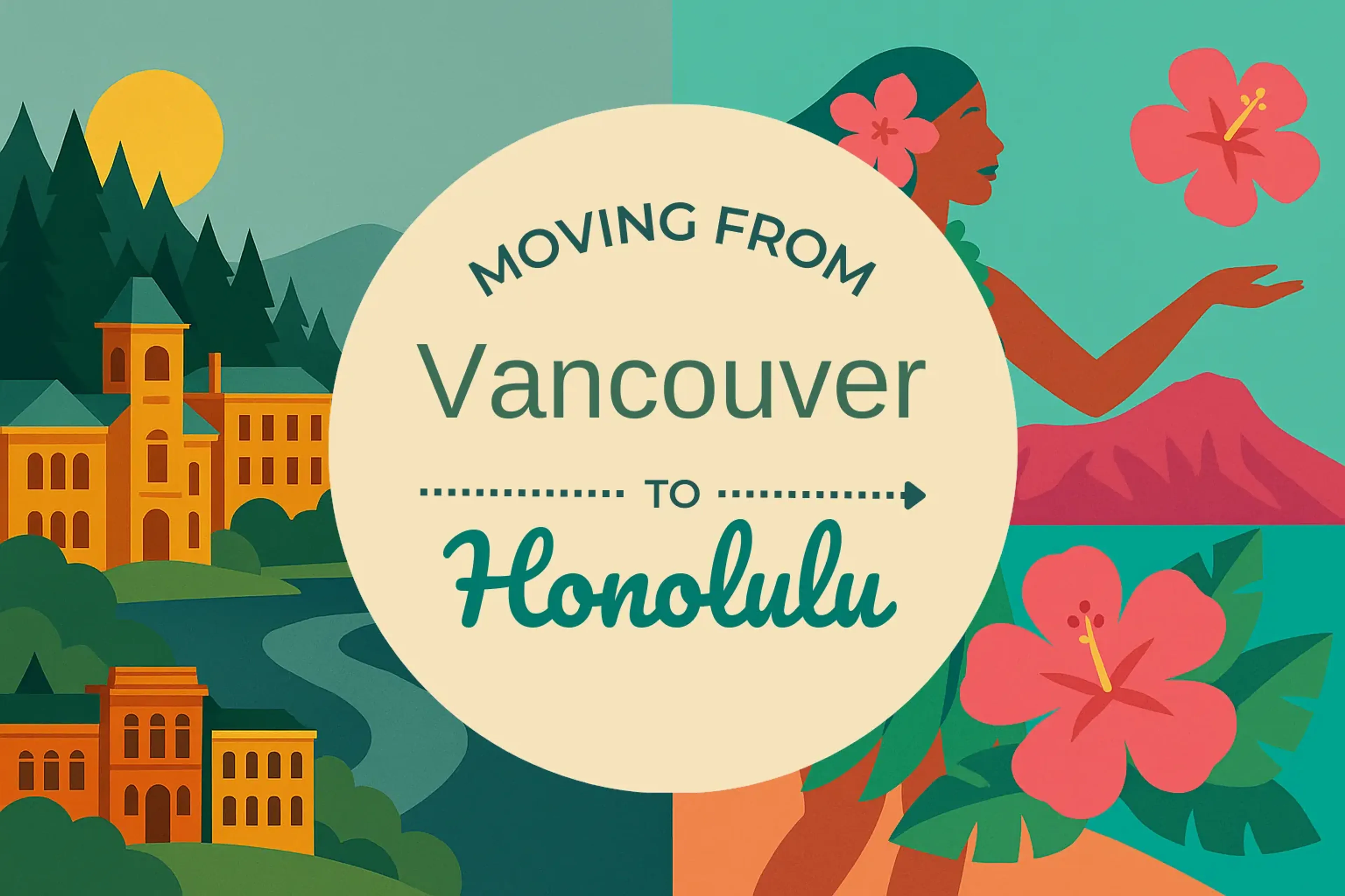 Side-by-side comparison of Vancouver to Honolulu moving companies