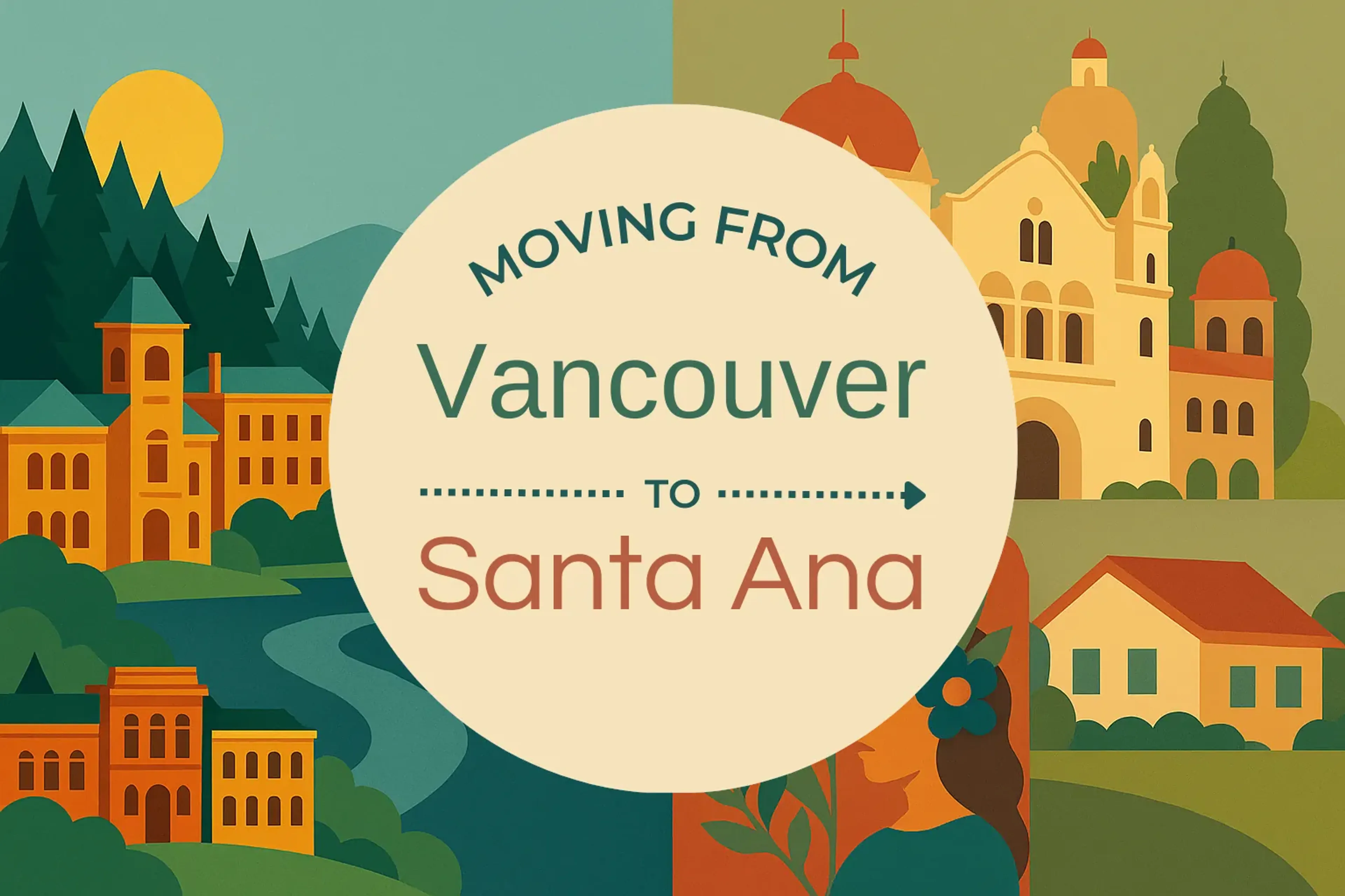 Side-by-side comparison of Vancouver to Santa Ana moving companies