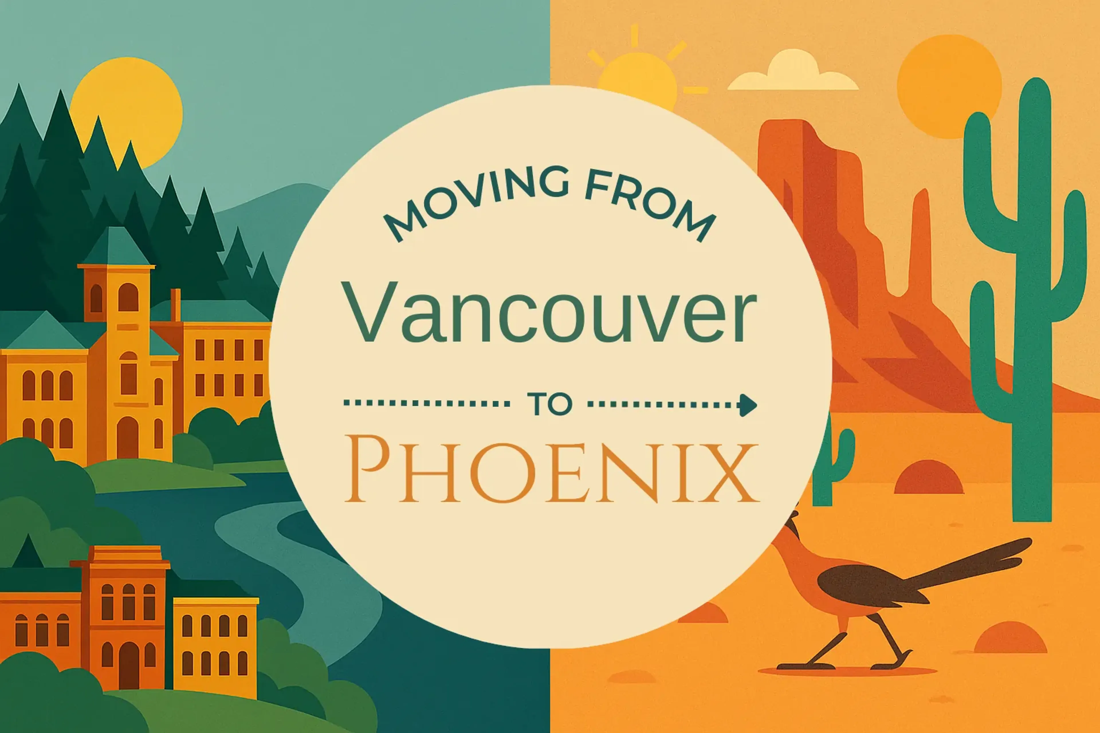 Side-by-side comparison of Vancouver to Phoenix moving companies