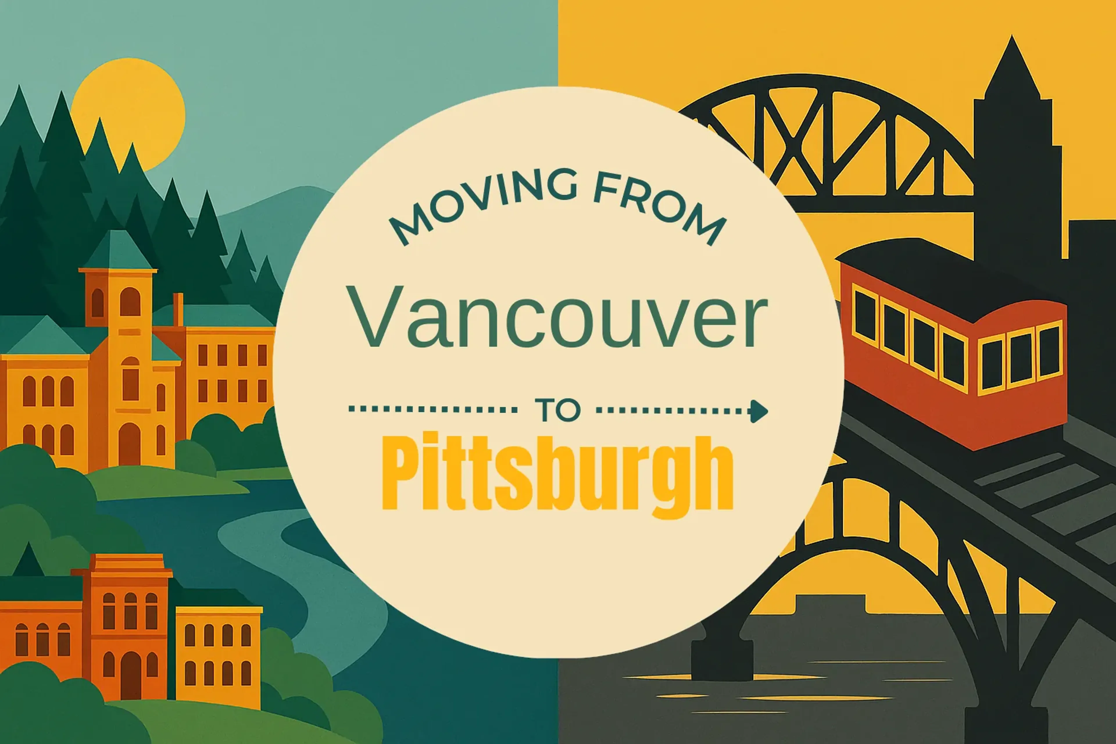 Side-by-side comparison of Vancouver to Pittsburgh moving companies